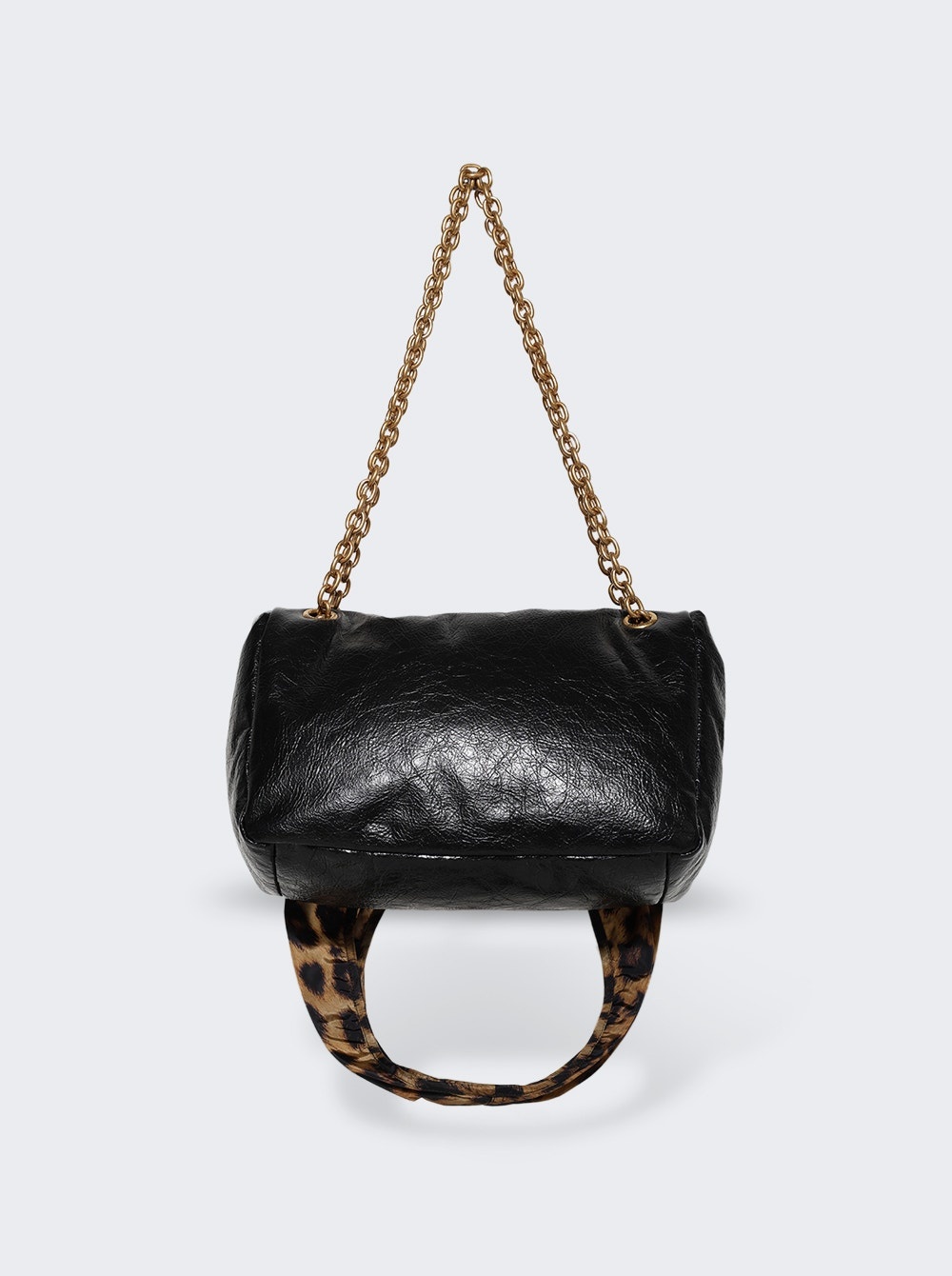 Monaco Chain Bag S Black And Leopard - 5