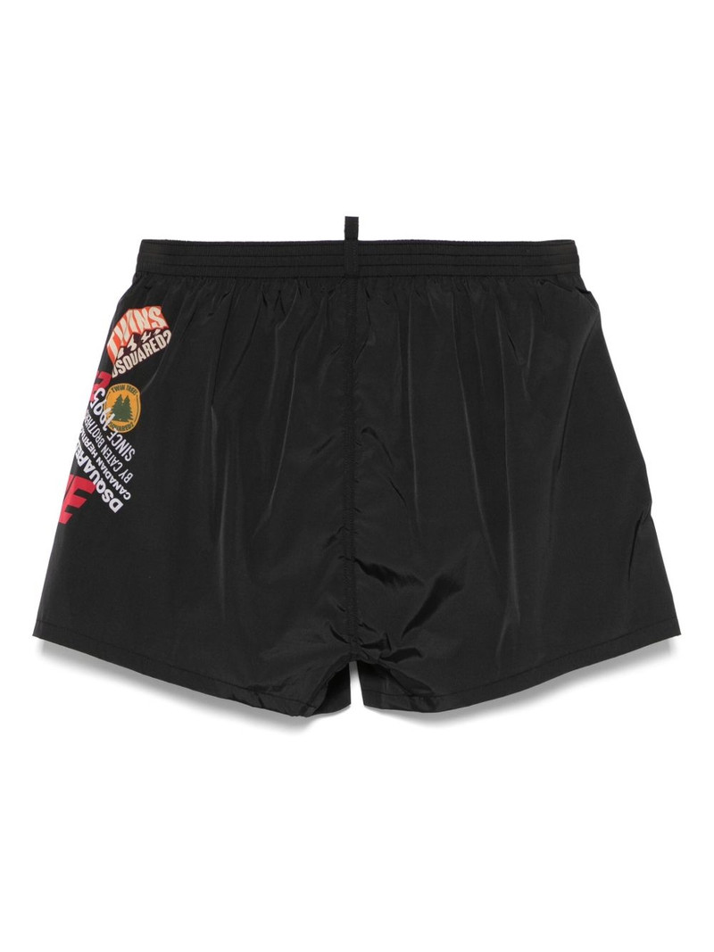 DSQUARED2 logo-print swim shorts outlook