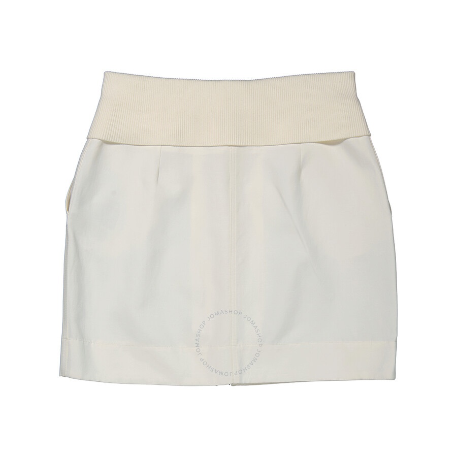 Stella Mccartney Ladies Cream Alter Mat Mini Zip Skirt - 2