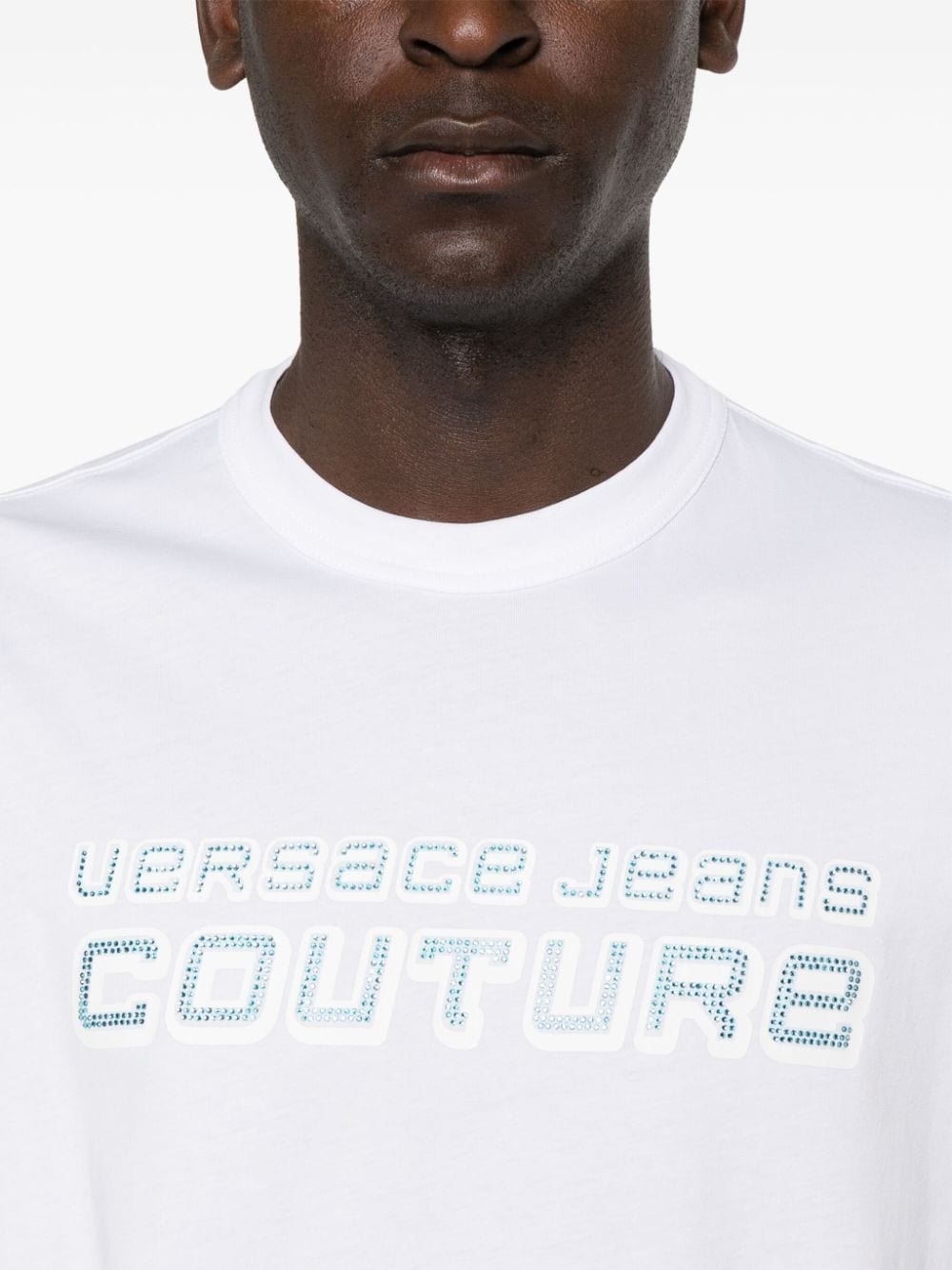 rhinestone-embellished cotton T-shirt - 5