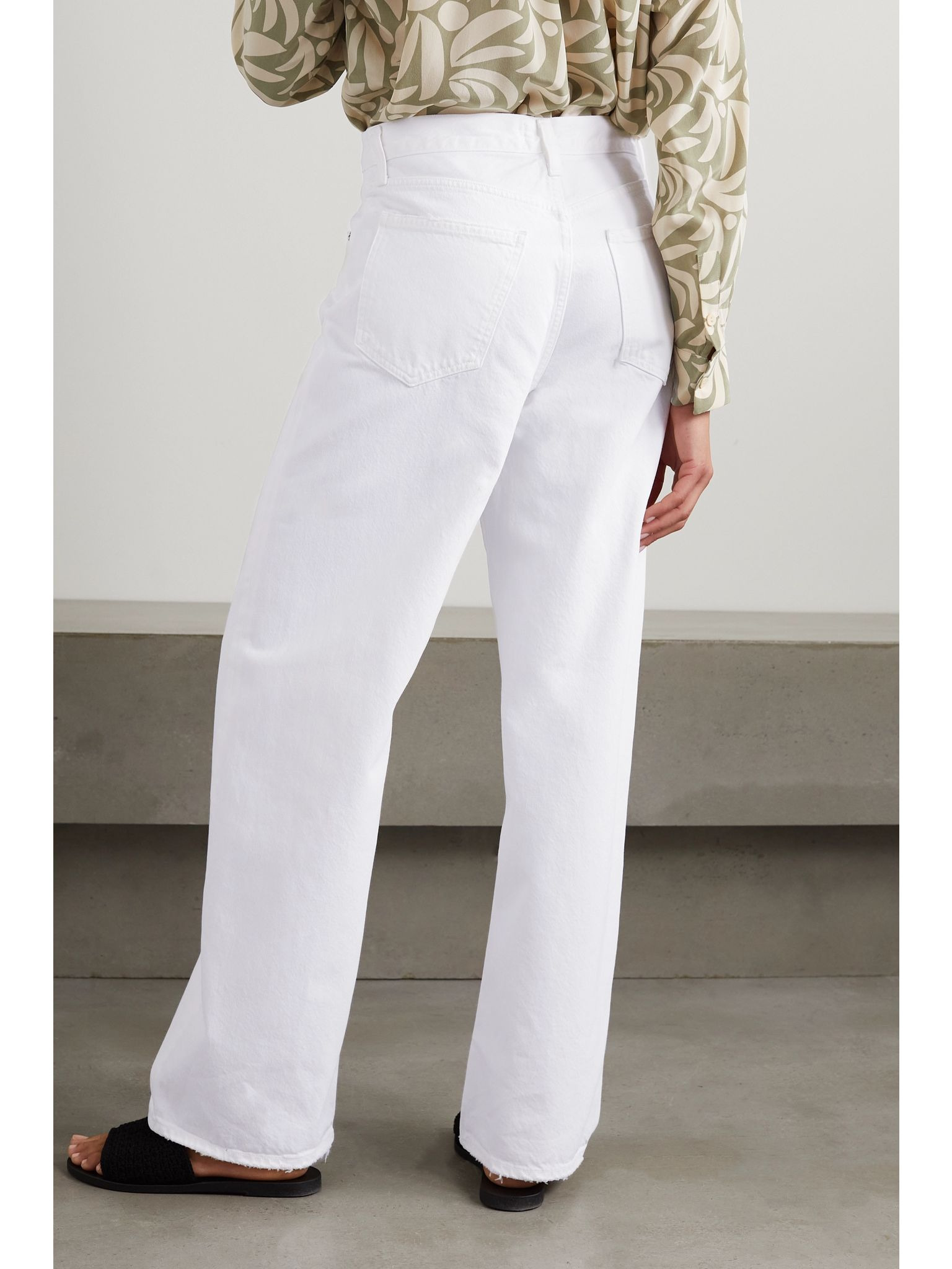 + NET SUSTAIN Low Slung Baggy organic boyfriend jeans White - 4