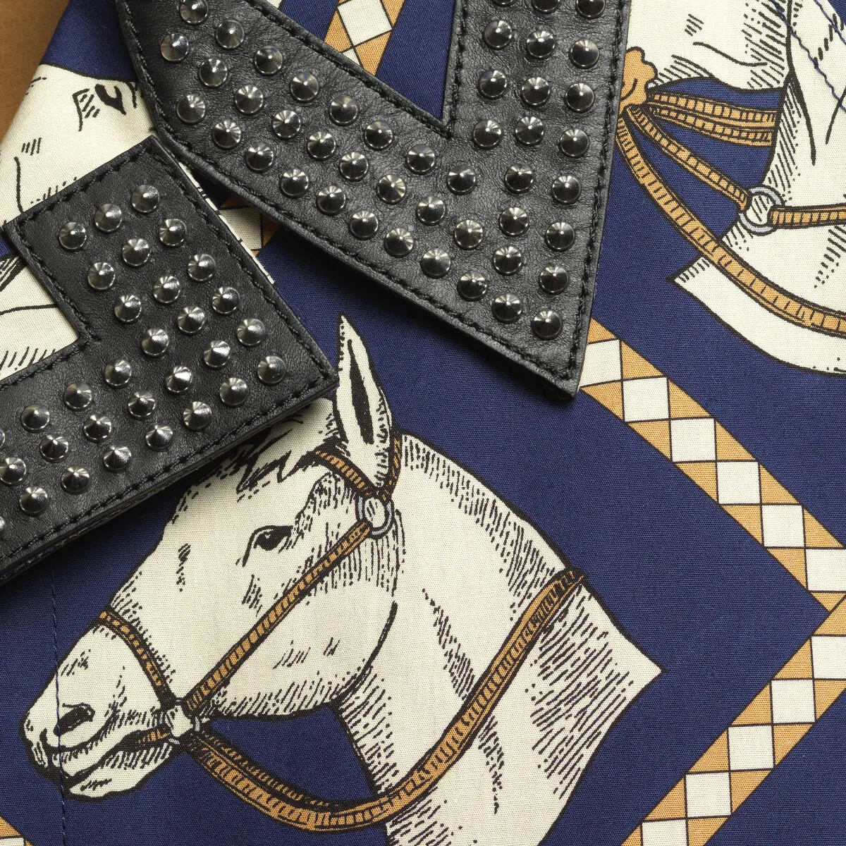Equestrian print cotton coat - 5