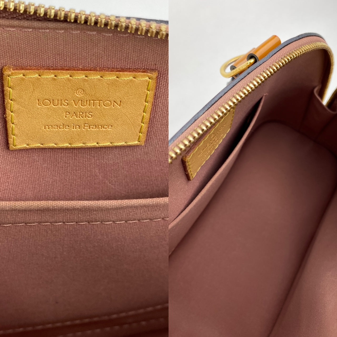LOUIS VUITTON Monogram Vernis Alma BB Rose Velours M91585 Hand Shoulder Bag Pre owned - 11