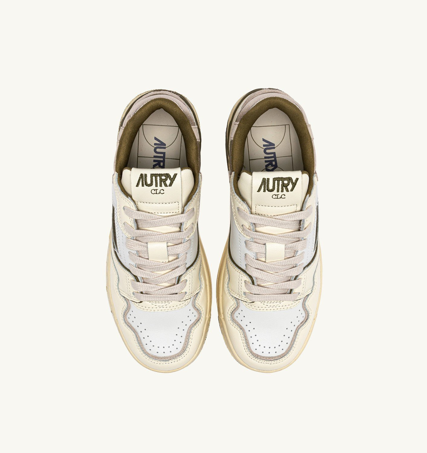CLC LOW SNEAKERS IN WHISPER WHITE LIZARD AND PLATINUM LEATHER - 5