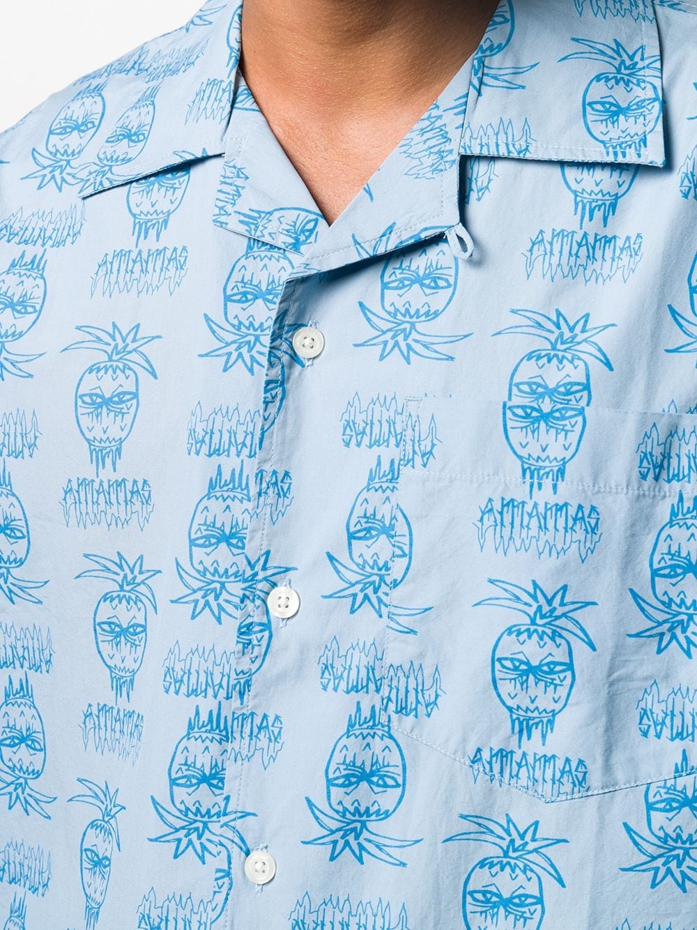 pineapple print short-sleeve shirt - 5