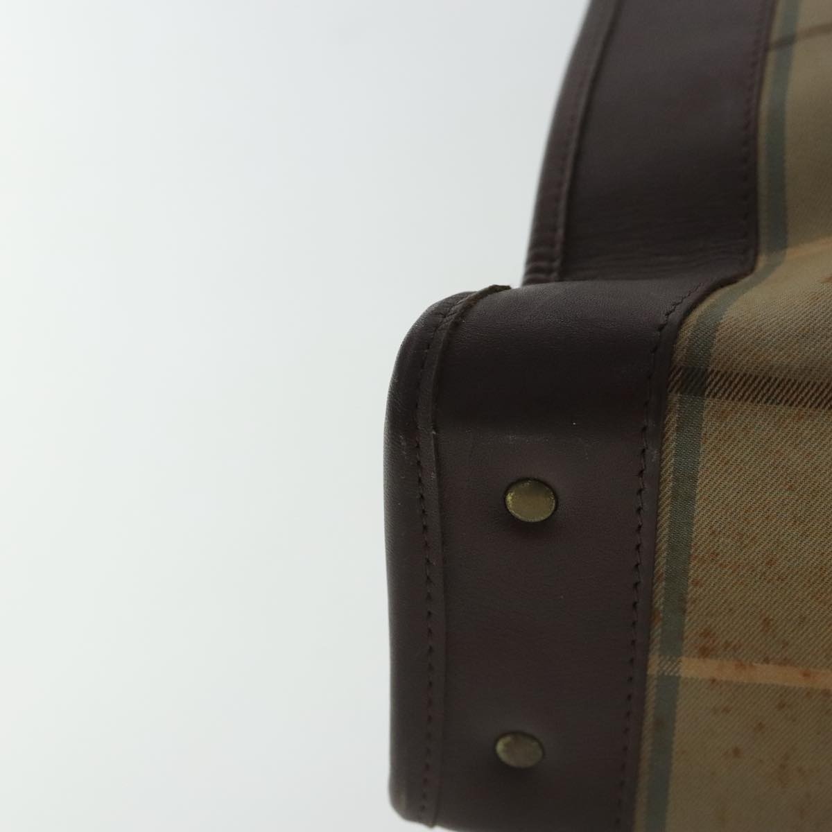 Burberry Nova Check Hand Bag Canvas Leather Brown - 12