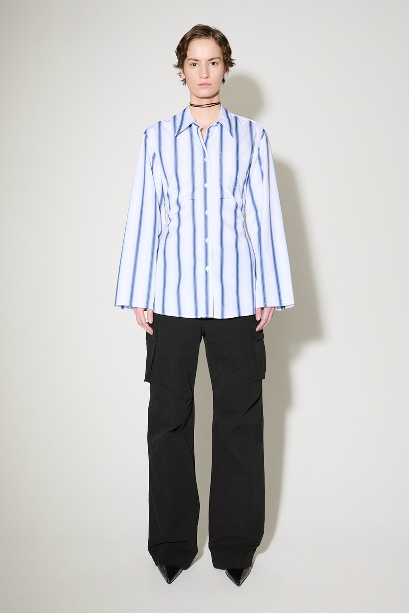 Our Legacy Daisy Shirt Blue Crypto Stripe outlook