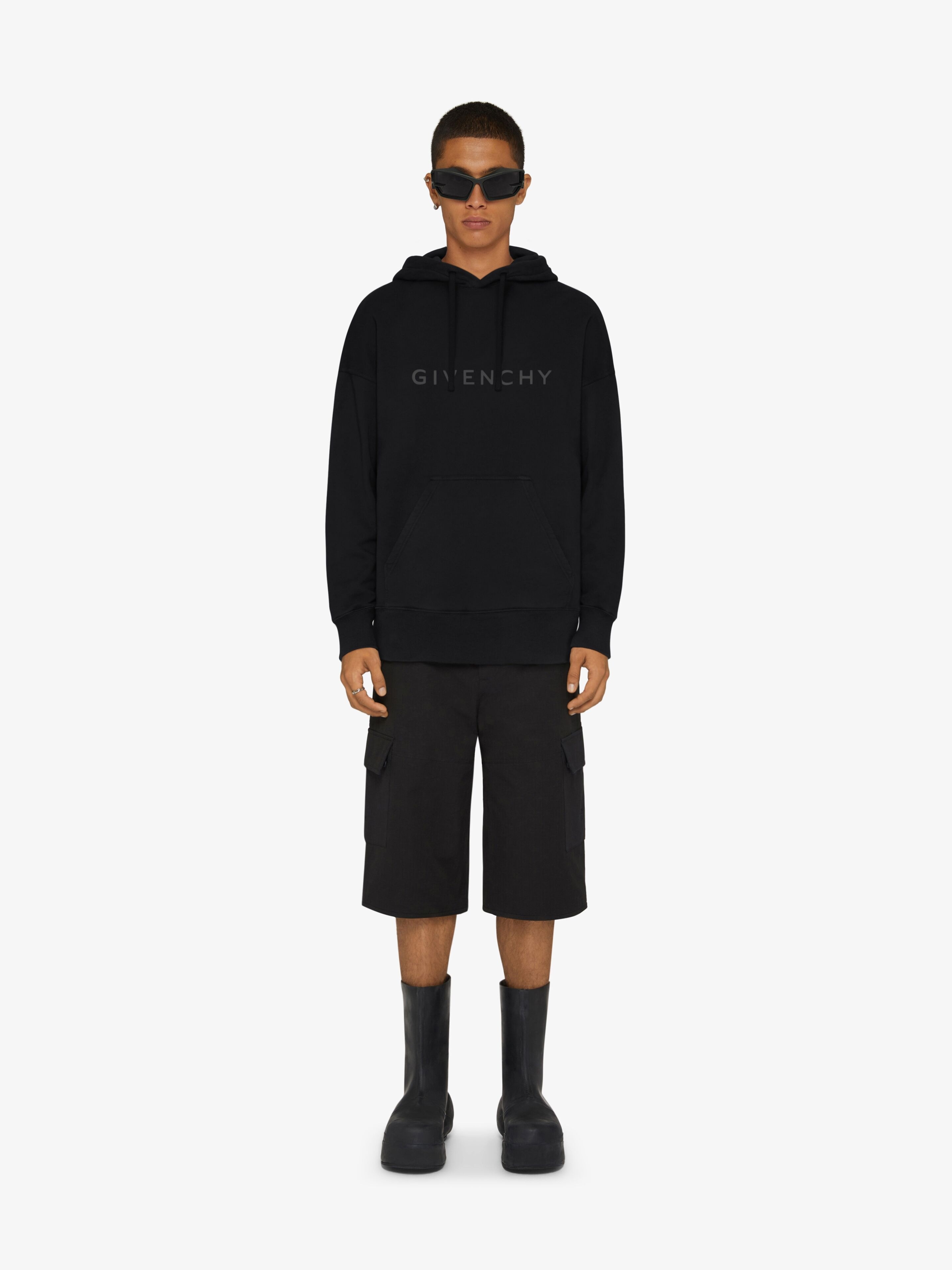 REFLECTIVE GIVENCHY SLIM FIT HOODIE IN COTTON - 2
