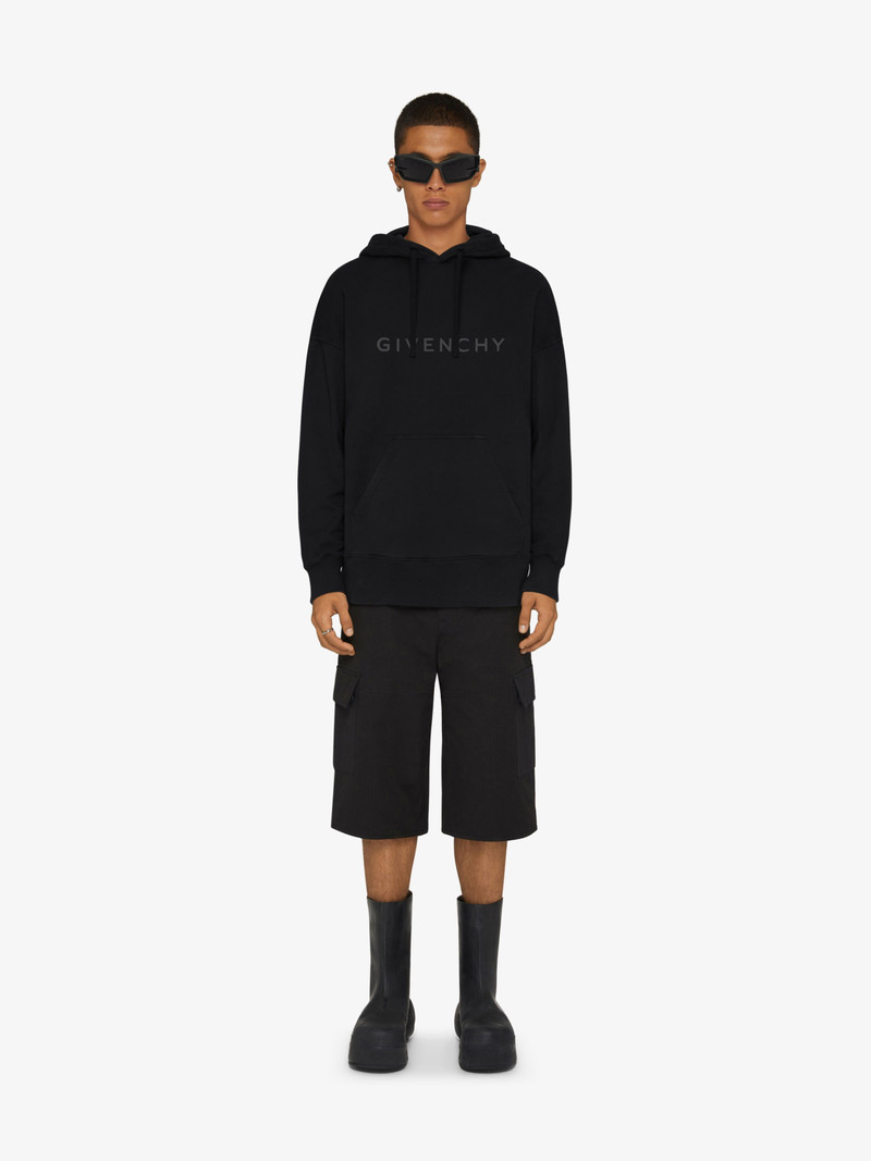 Givenchy REFLECTIVE GIVENCHY SLIM FIT HOODIE IN COTTON outlook