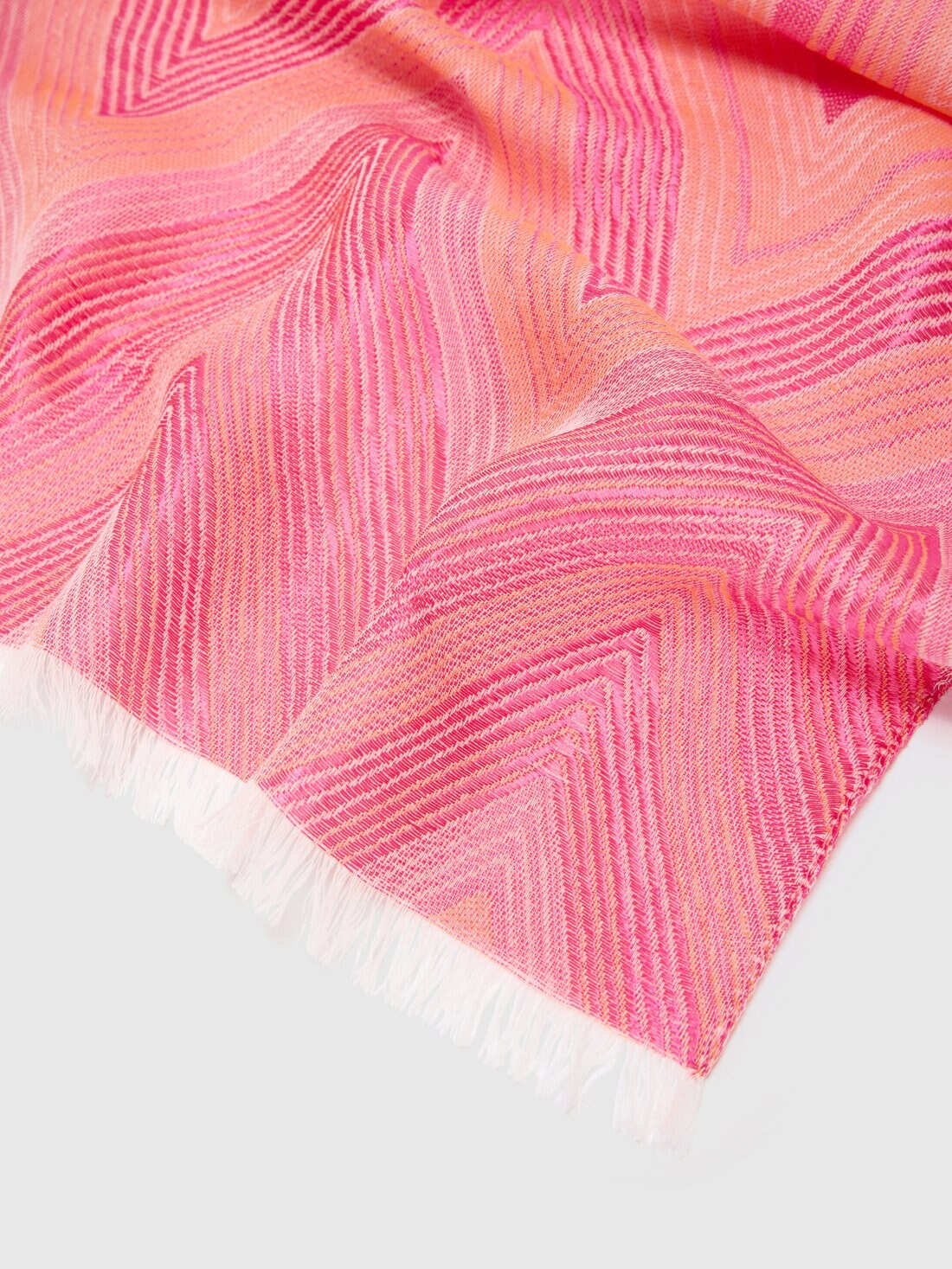 Cotton blend chevron stole - 2