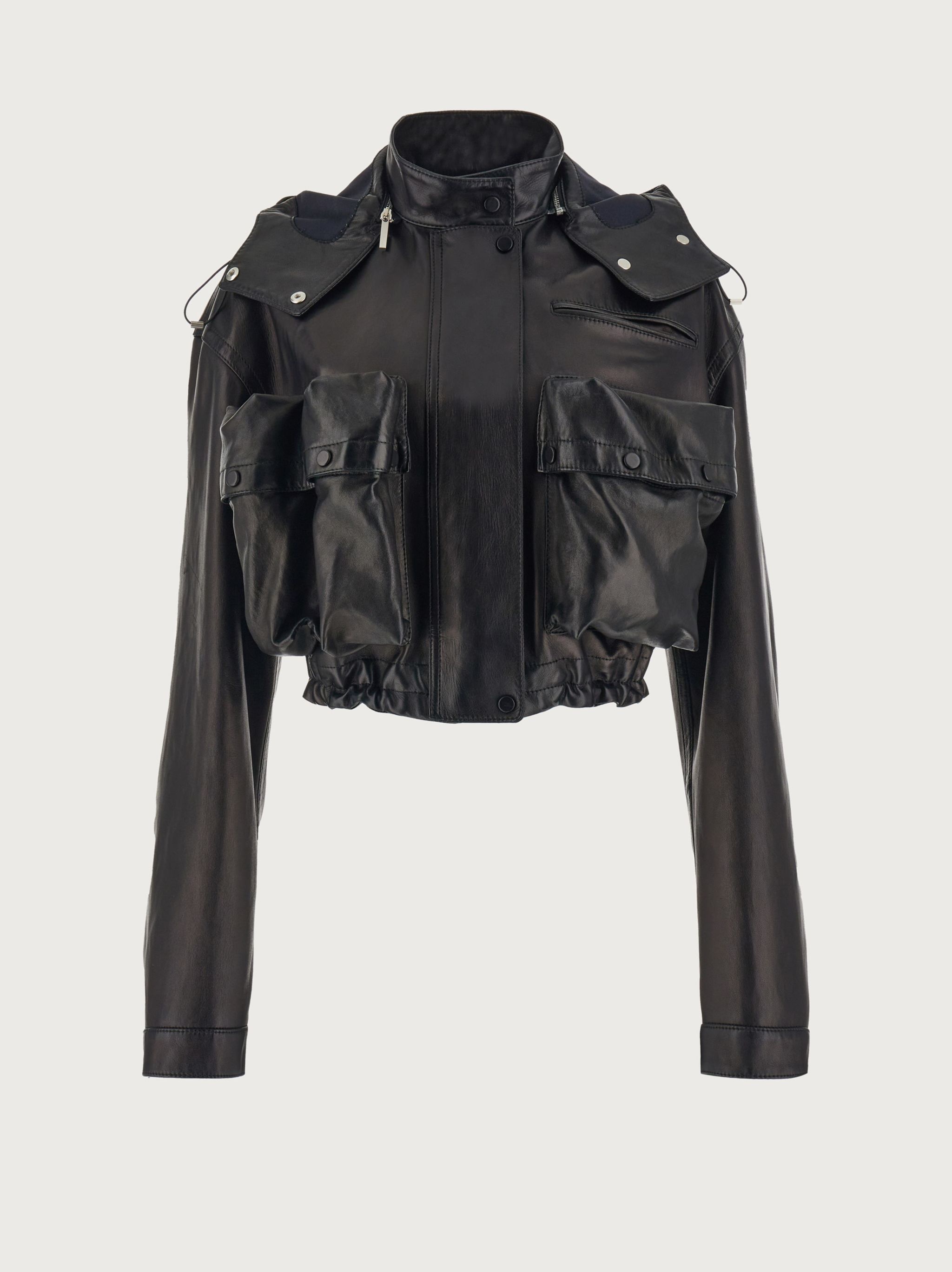 Oversize blouson with 3D pockets - 1