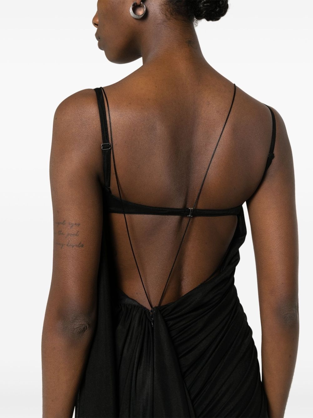 open-back draped minidress - 5