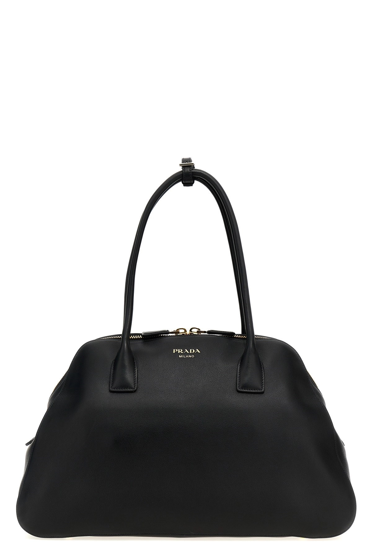 Medium leather shopping bag - 1