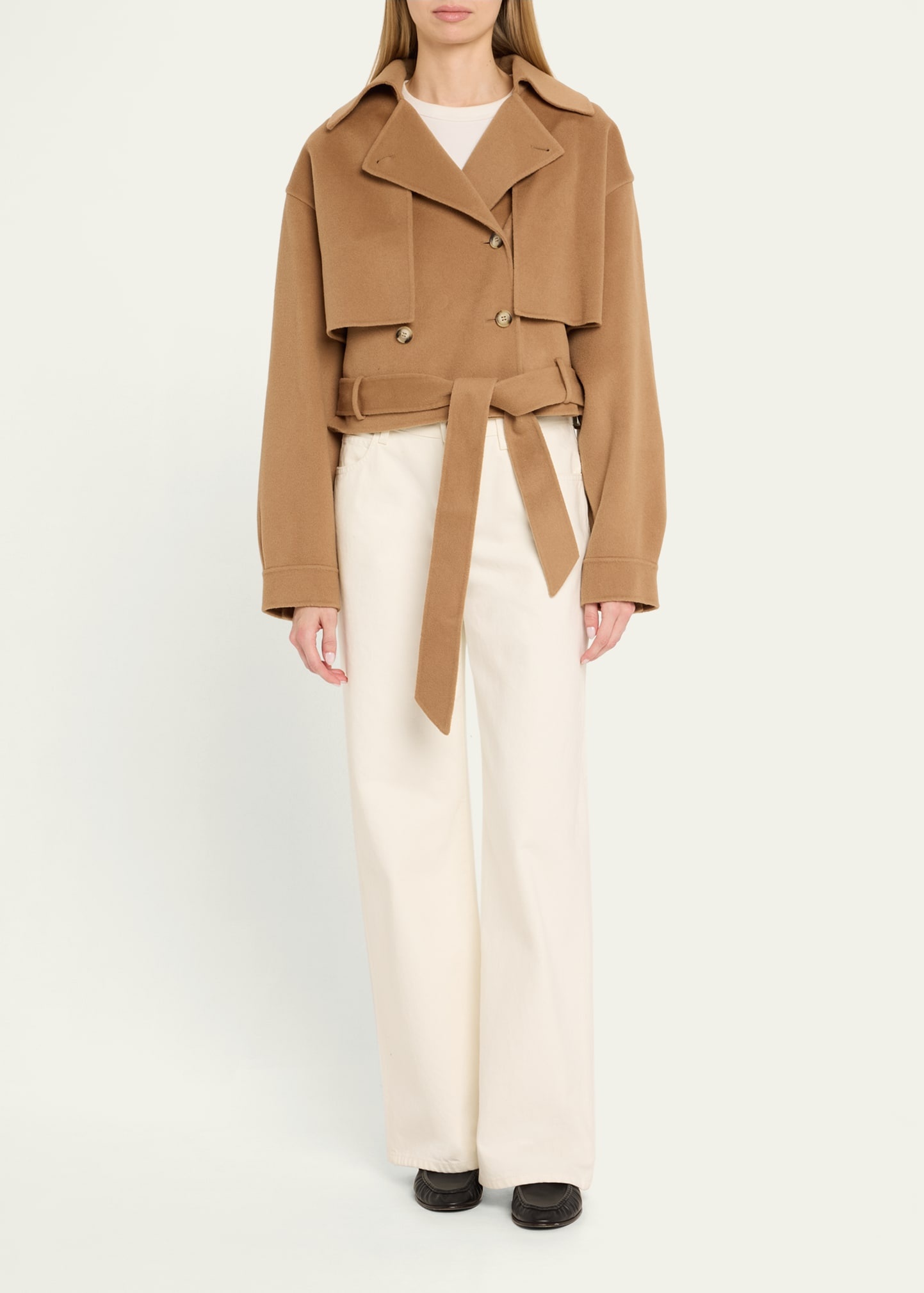 Satoyo Cropped Trench Coat - 2