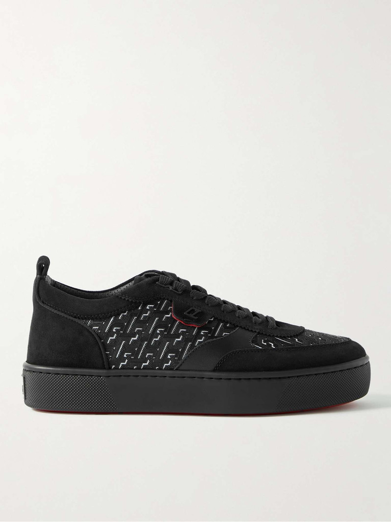 Happyrui Suede and Leather-Trimmed Rubber Sneakers - 1