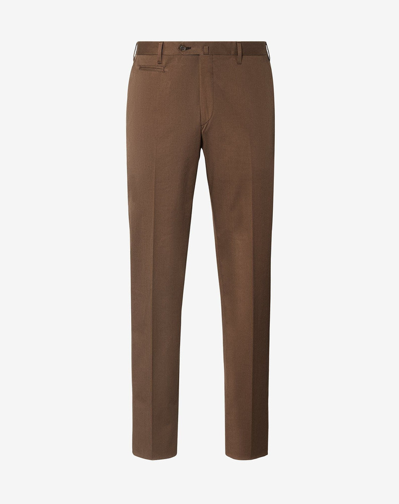 갈색 스트레치 면 gabardine 바지 1