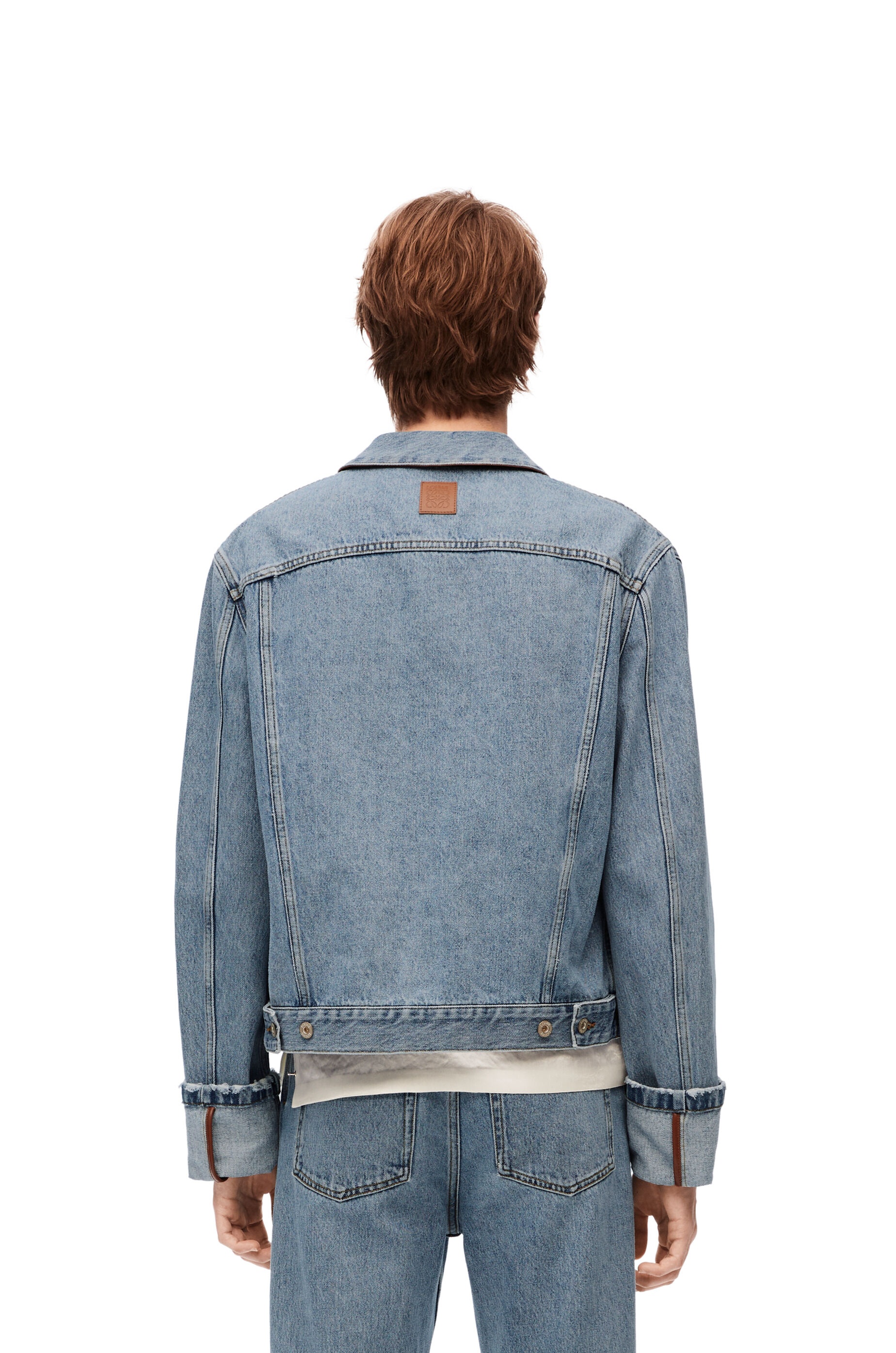 Fisherman turn-up jacket in denim - 4
