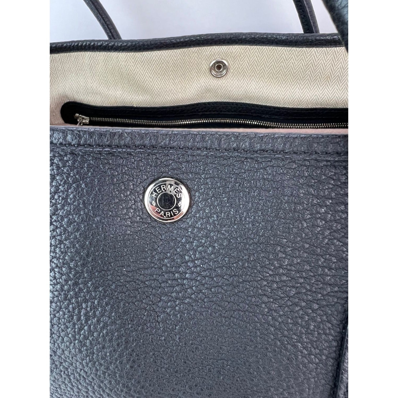 Hermes Negonda Garden Party MM 36 Black Leather Tote - 13