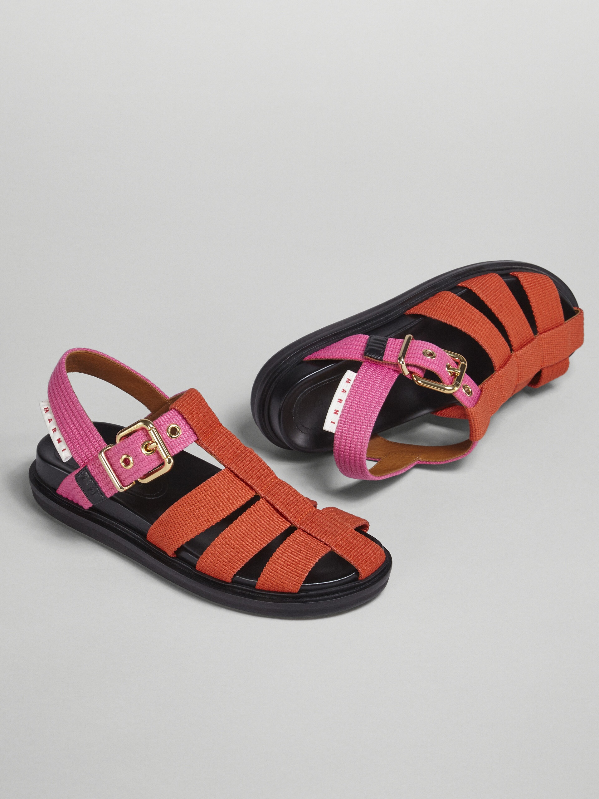 PINK AND ORANGE RIBBON FUSSBETT SANDAL - 5