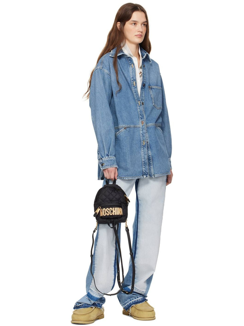 Black Quilted Backpack 4