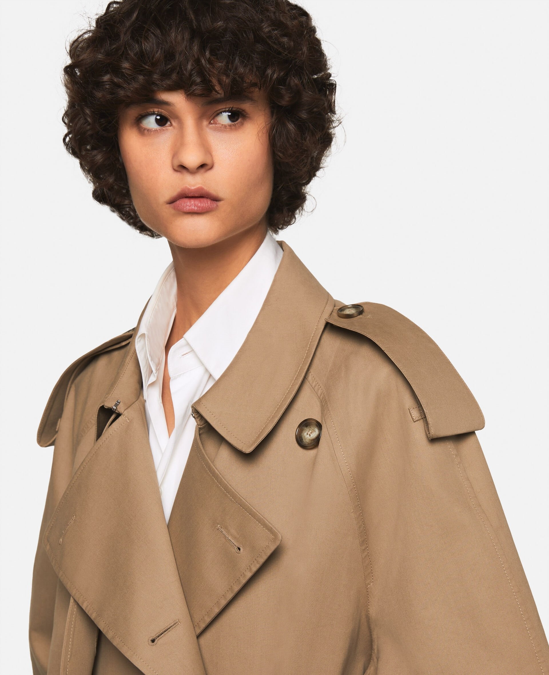 Belted Cotton Trench Coat - 5