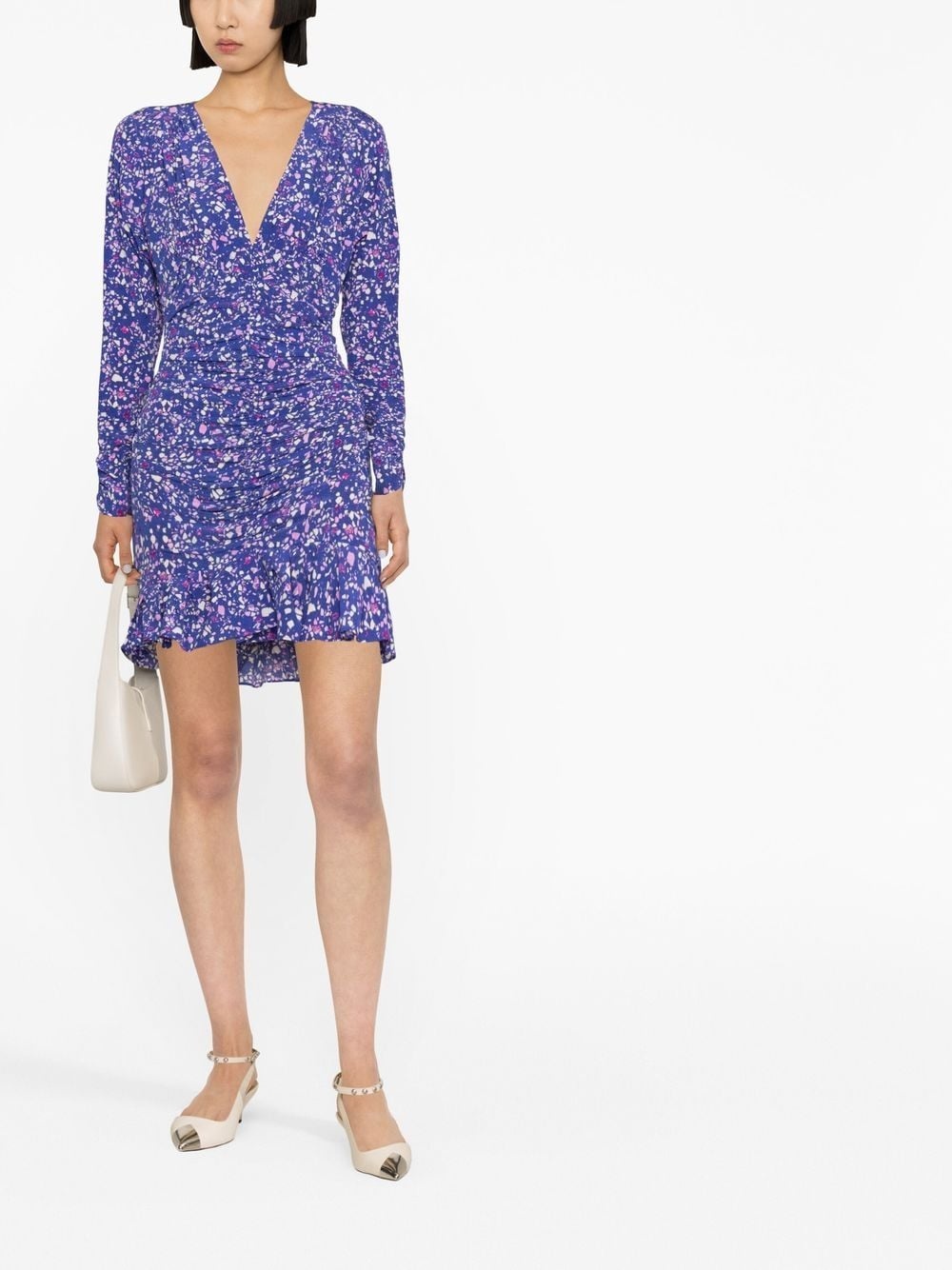 ruffled floral-print minidress - 2
