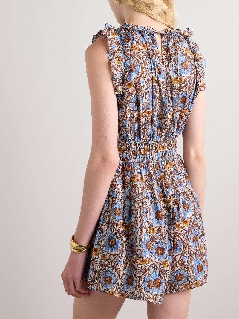 Orla gathered ruffled floral-print cotton-blend voile playsuit 3