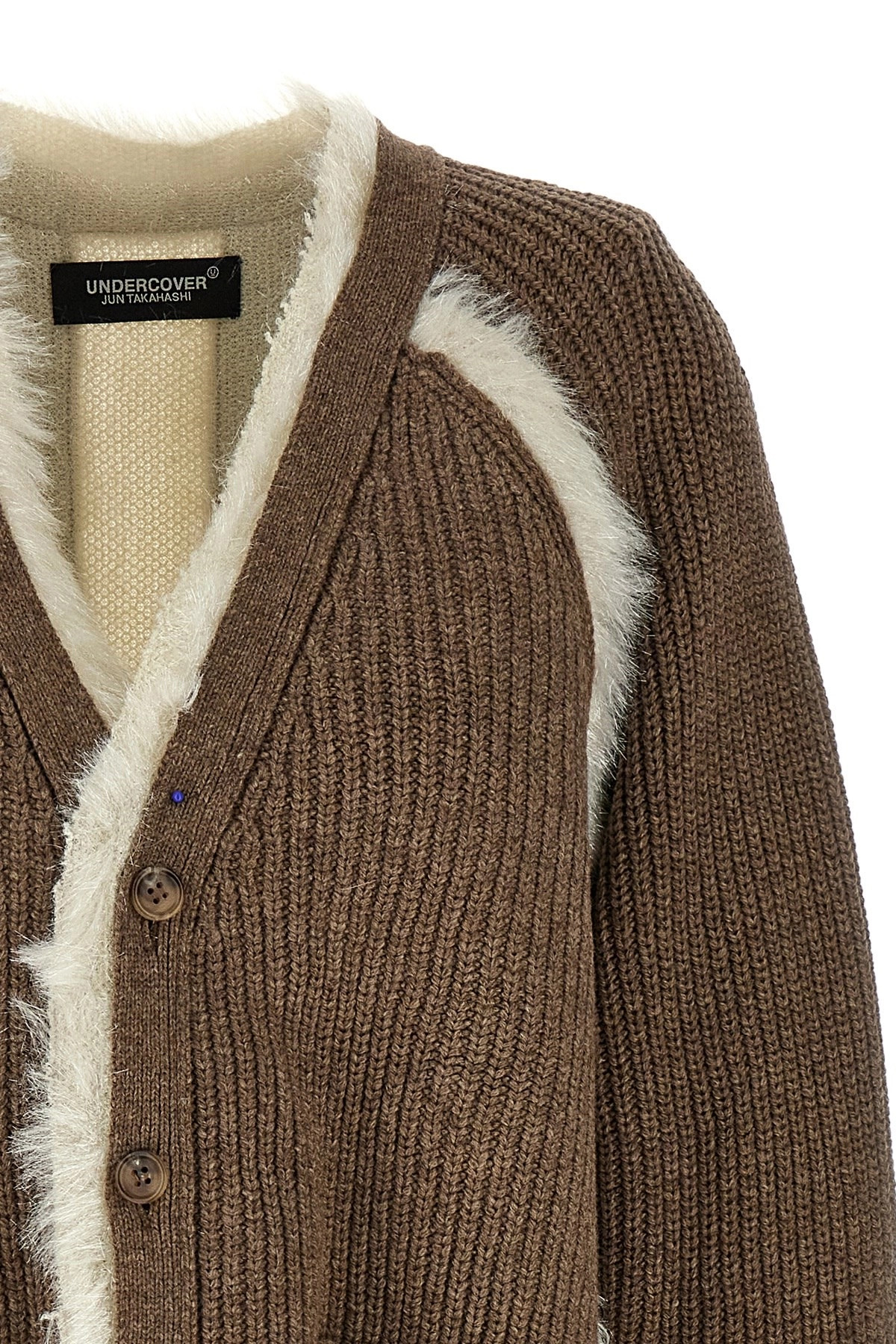 Two-material cardigan - 3