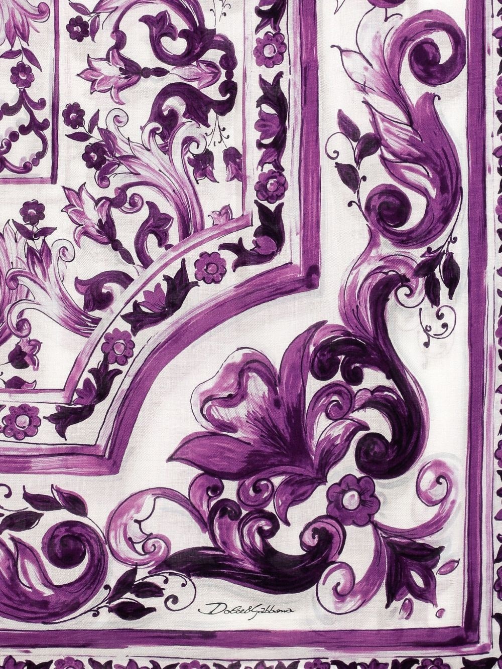Majolica-print scarf - 2