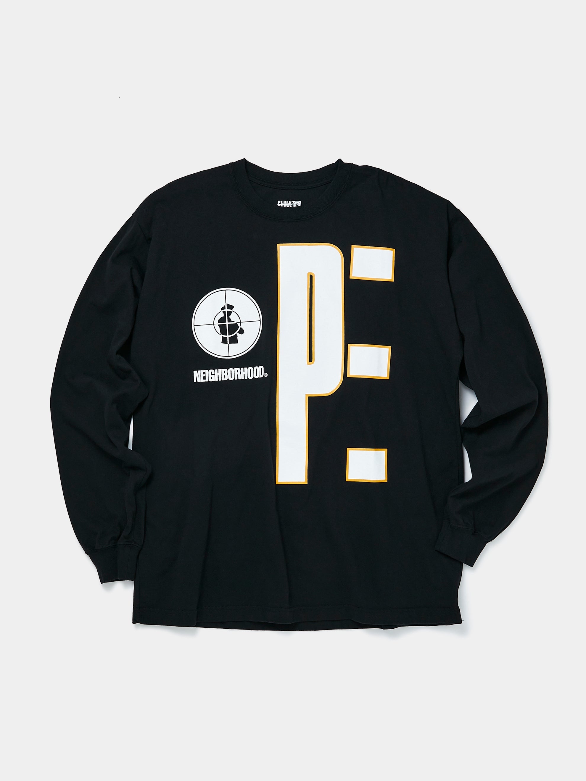 NEIGHBORHOOD NH X PUBLIC ENEMY TEE LS-1 (BLACK) | REVERSIBLE