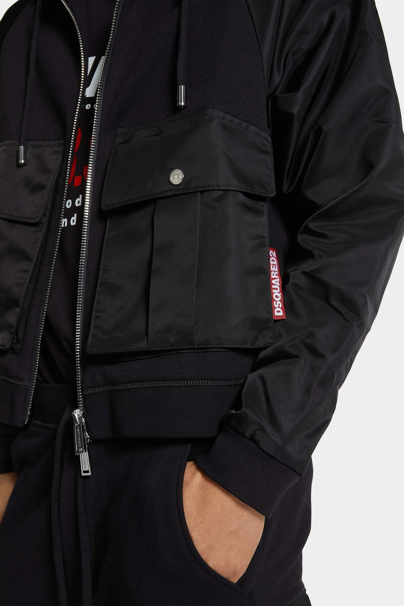 CROPPED RELAX FIT UTILITY HOODIE 5