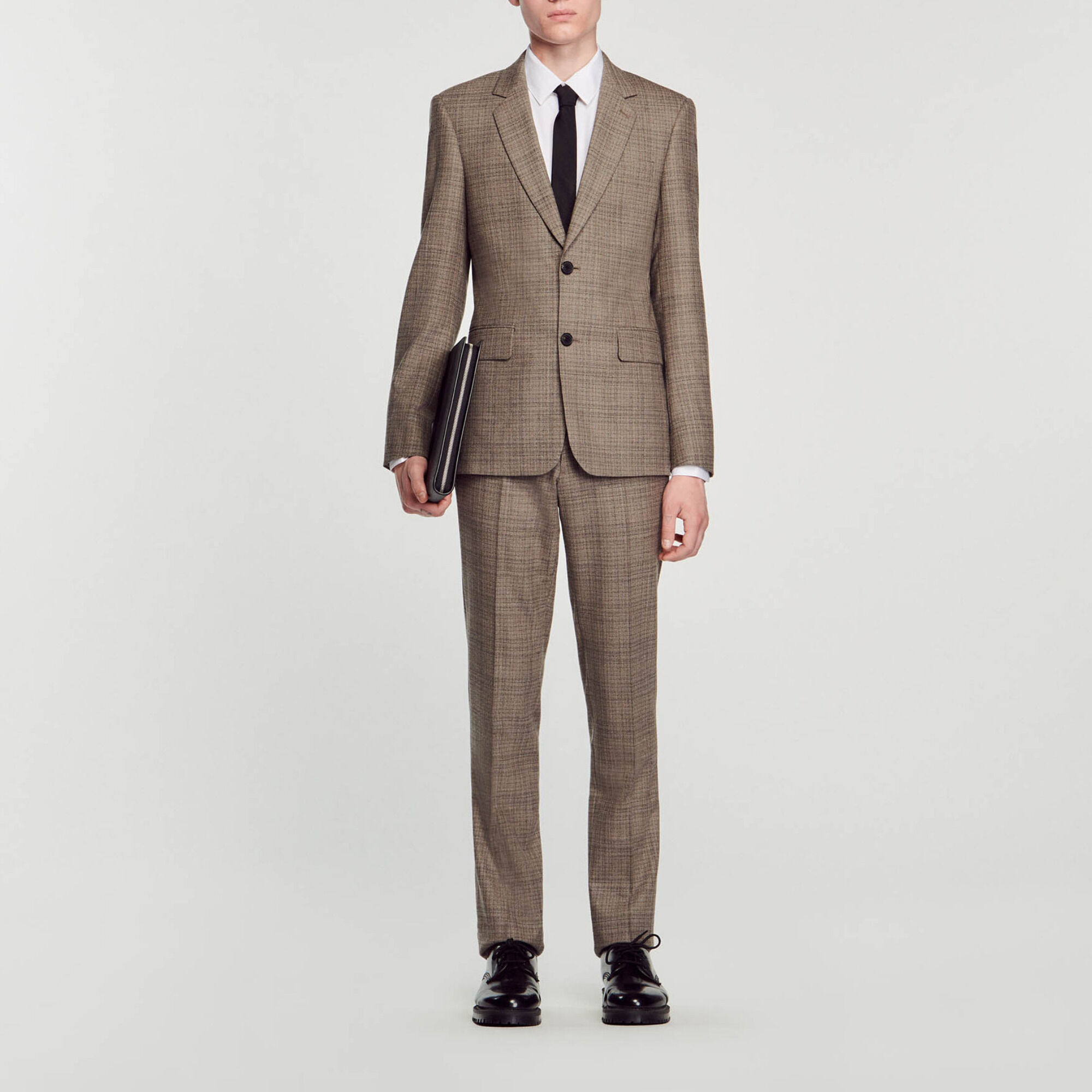 WOOL CHECKED SUIT JACKET - 2