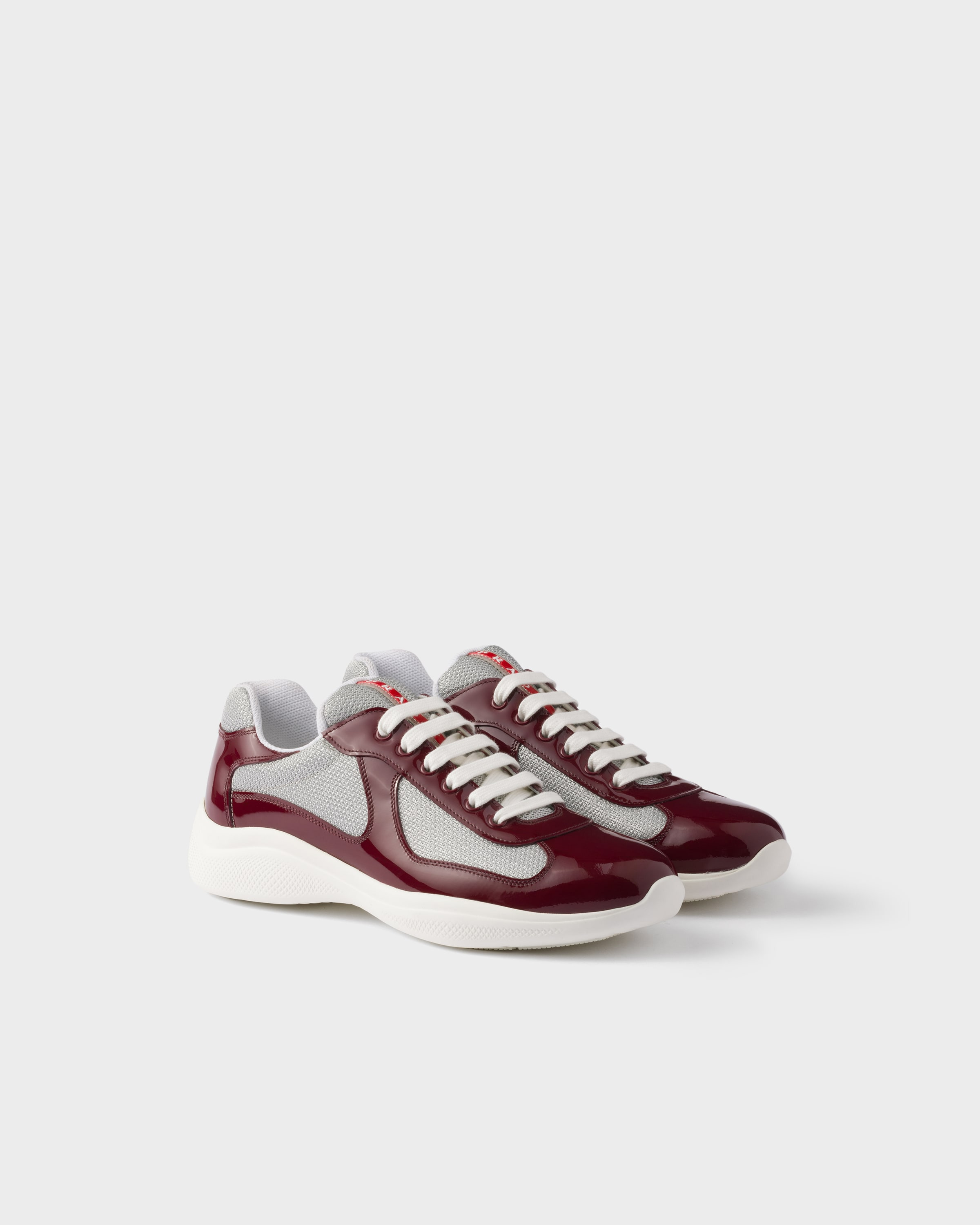 Patent leather and technical fabric Prada America's Cup sneakers - 1