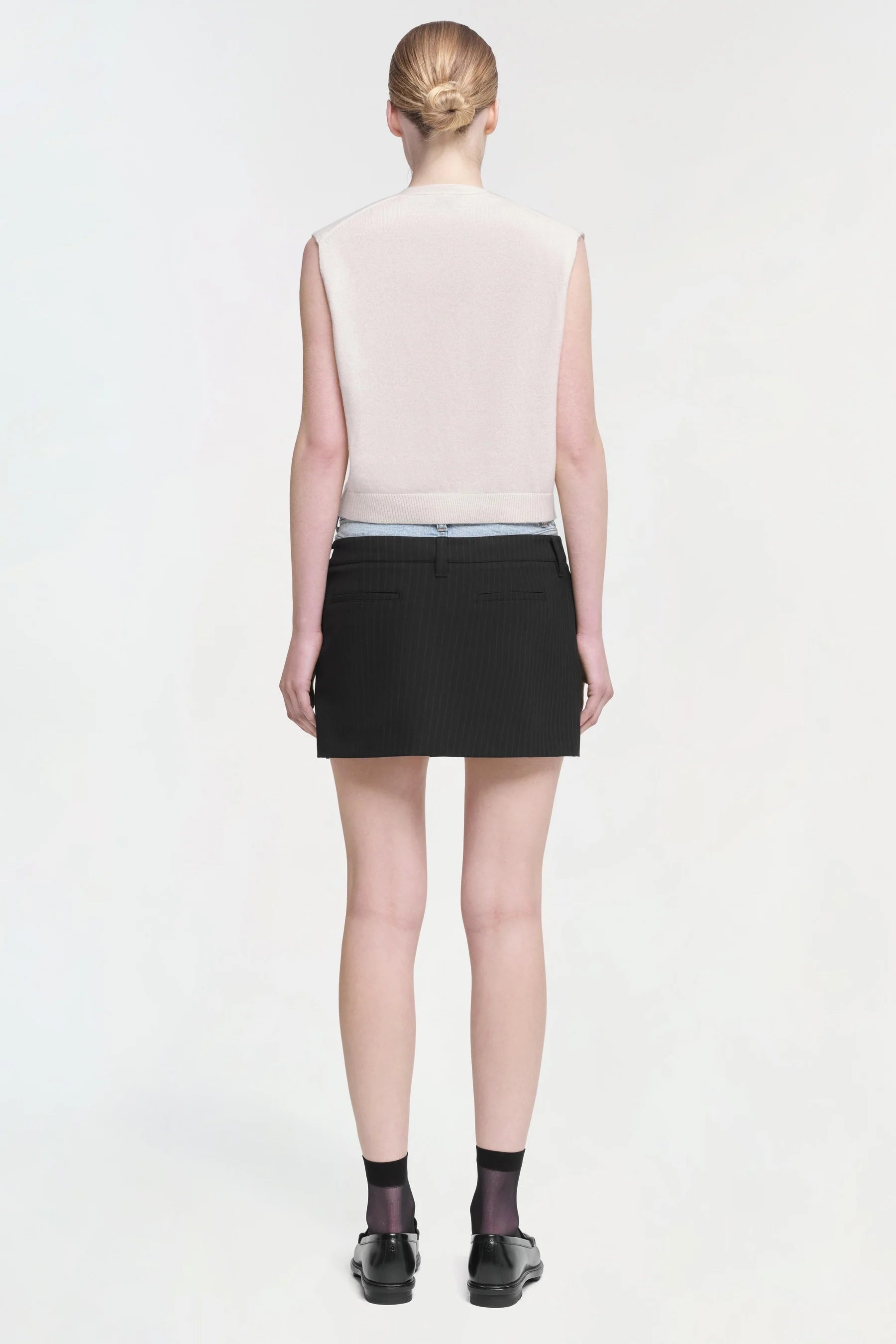 Rilee Double waistband combo mini skirt - 5