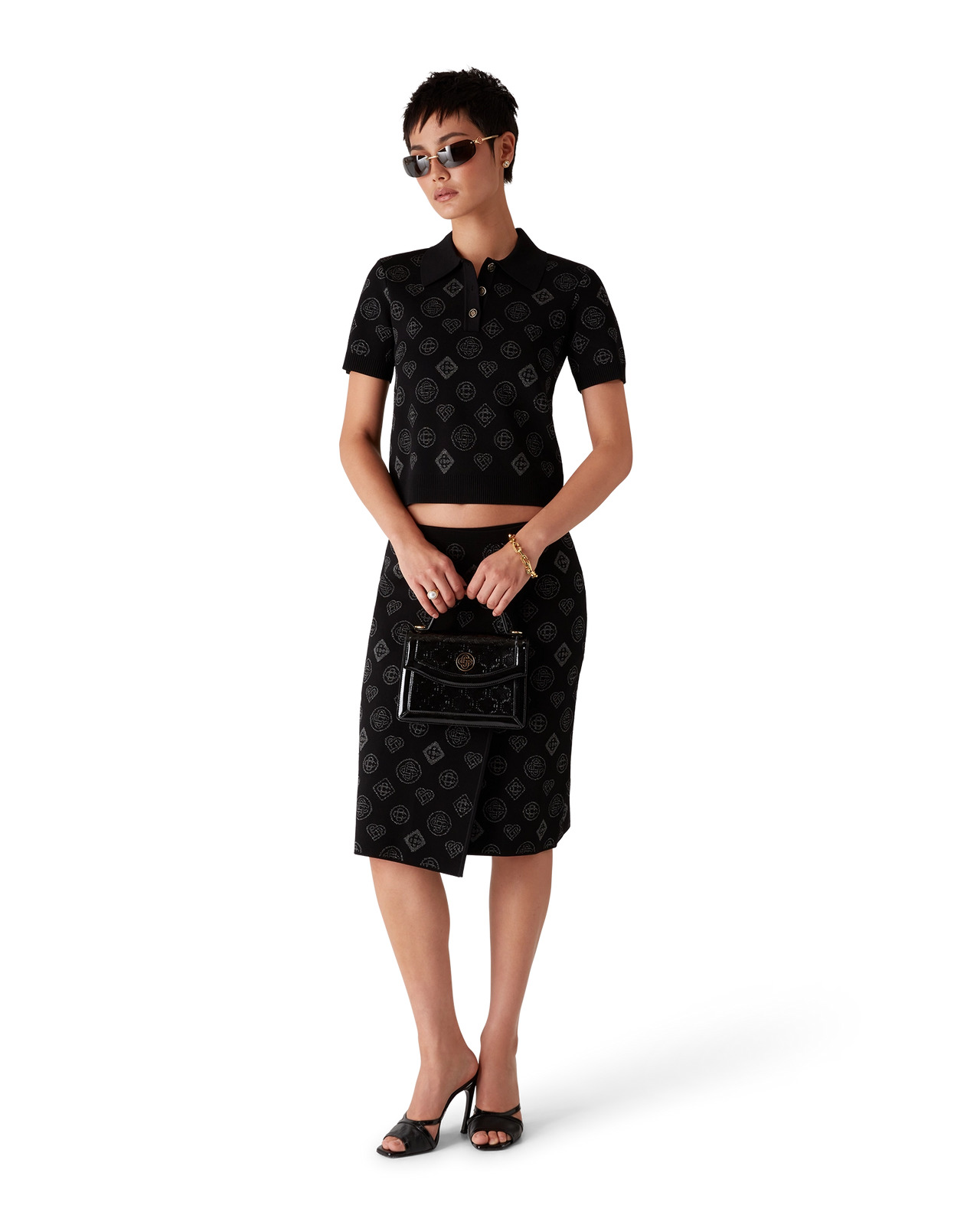 Monogram Jacquard Polo | Casablanca Paris - 5