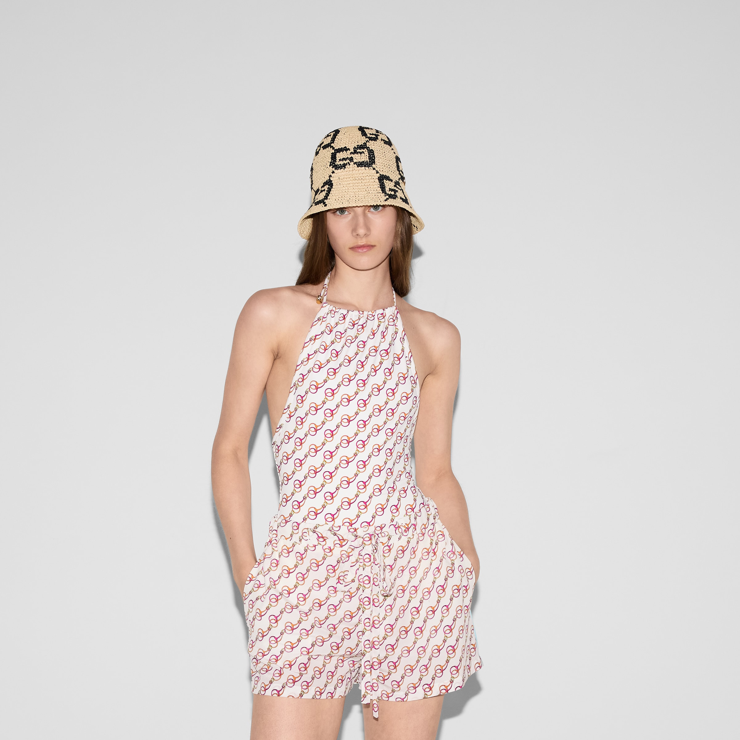 Printed stretch jersey swimsuit - 3