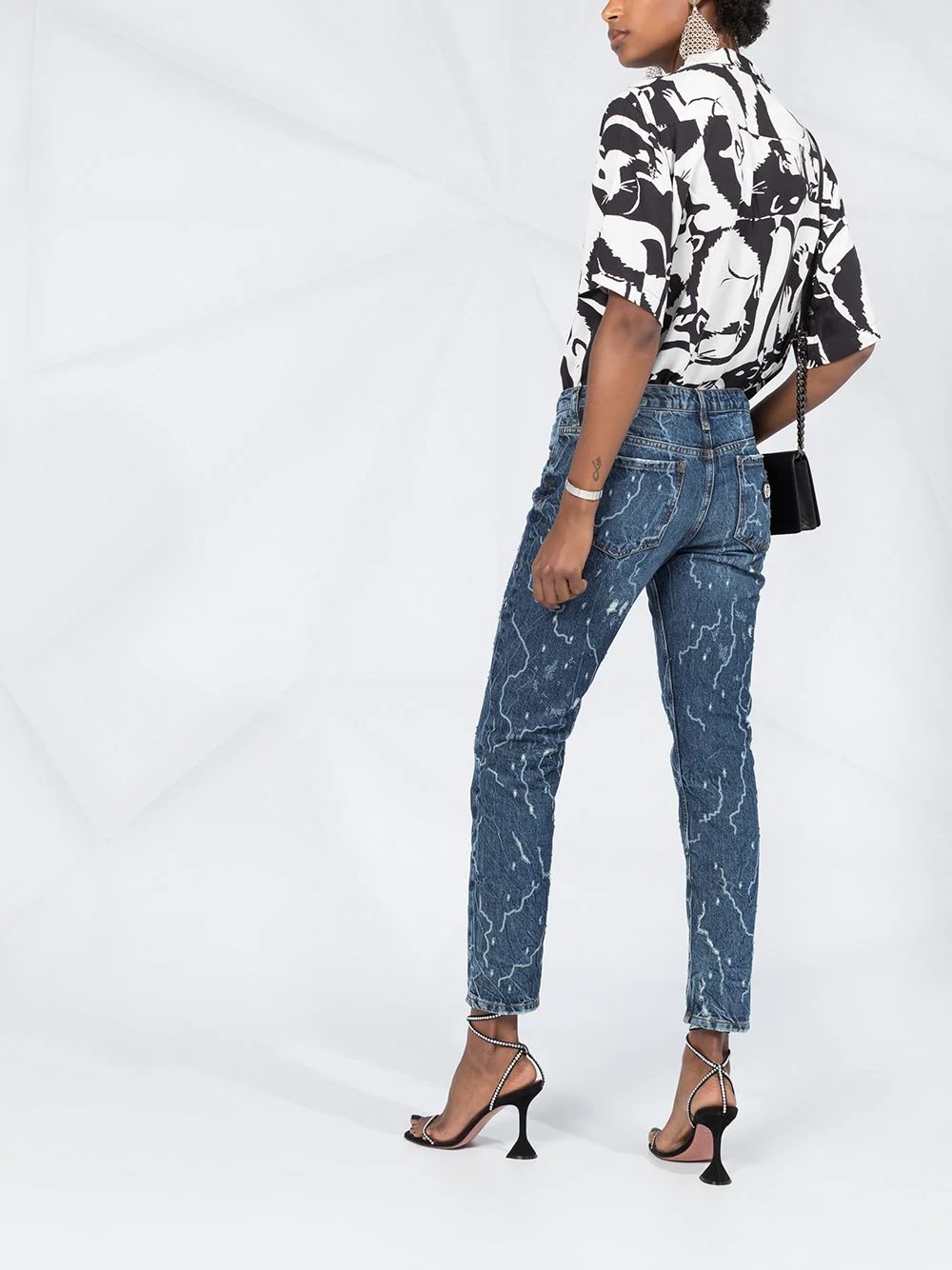 washed effect boyfriend jeans - 4