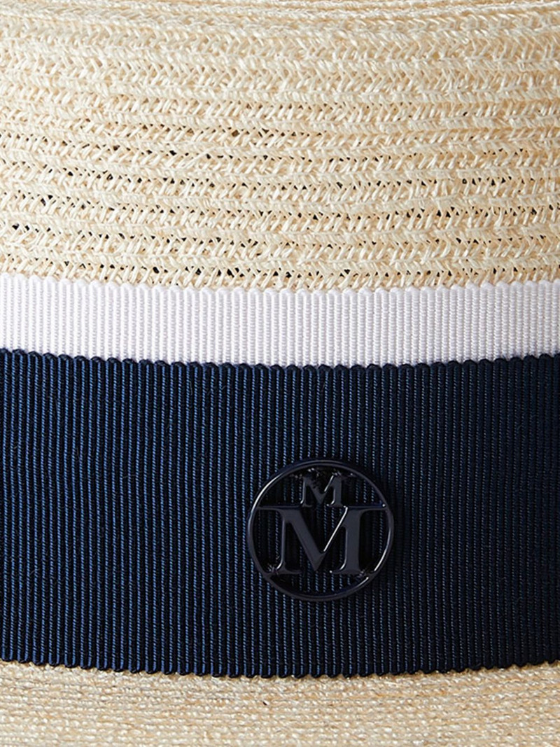 MAISON MICHEL Auguste straw canotier hat outlook