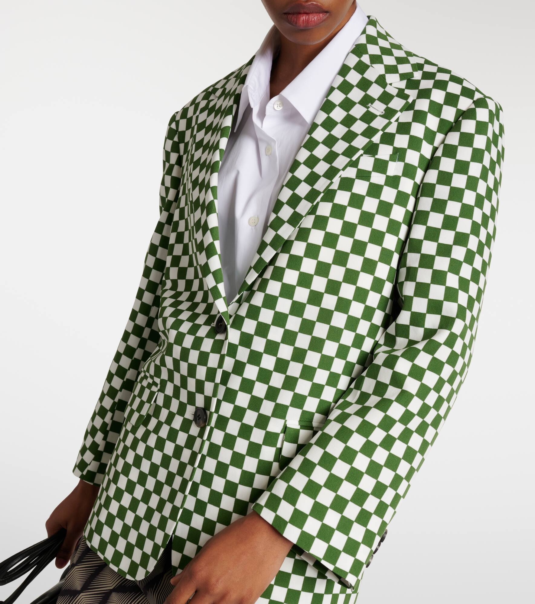 Checked single-breasted blazer - 4