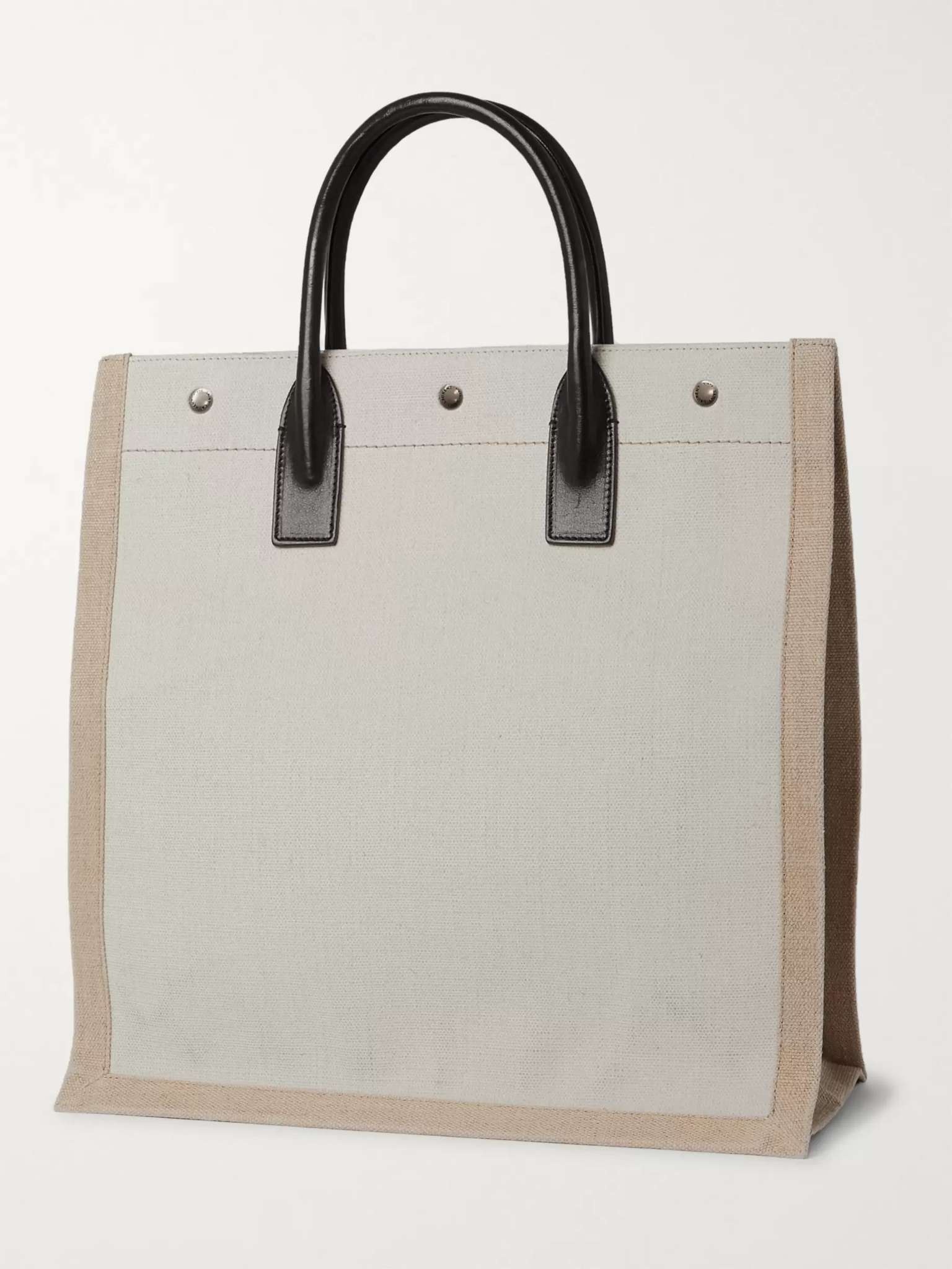 Noe Leather-Trimmed Logo-Print Canvas Tote Bag - 4