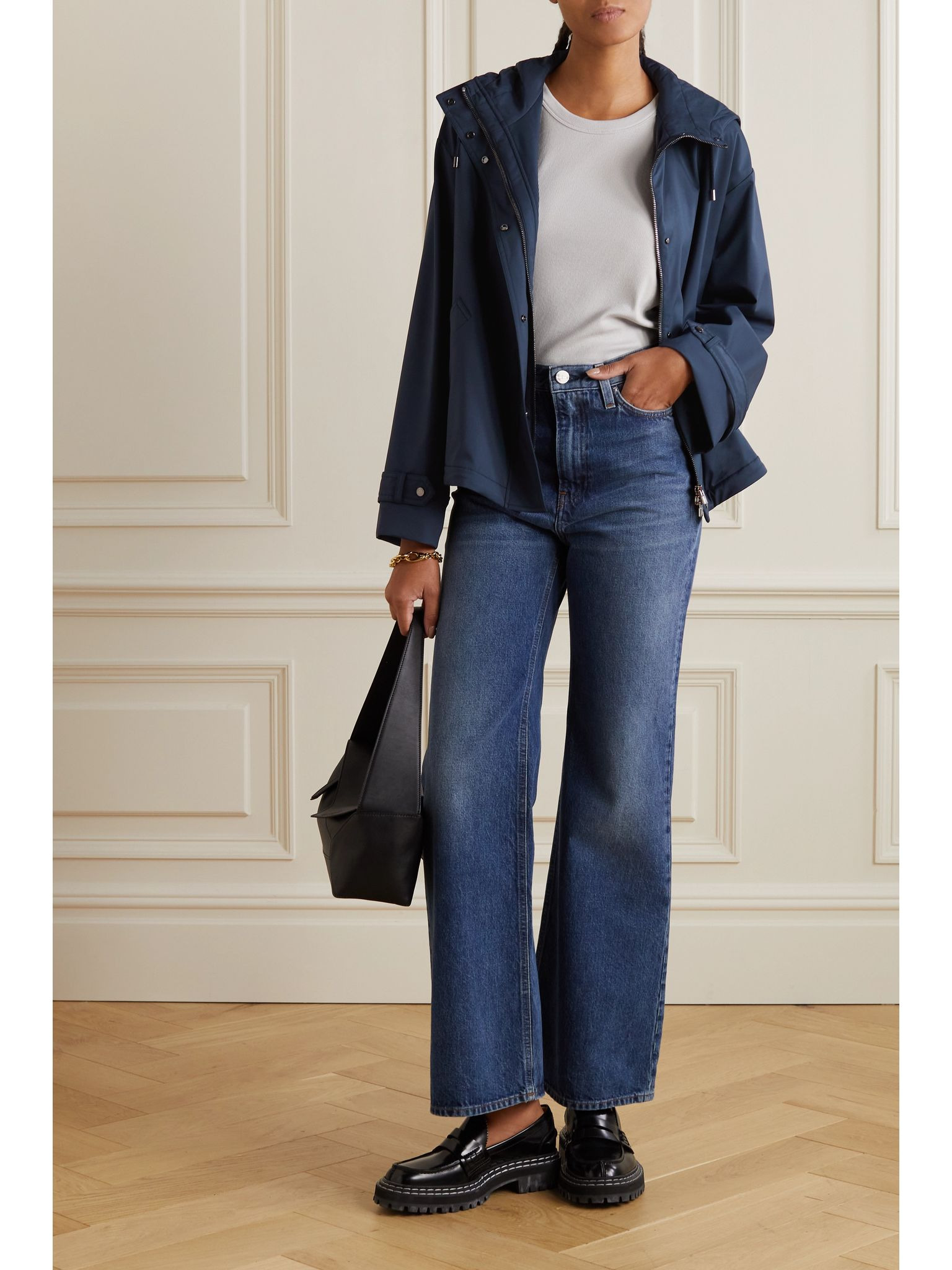 Shell hooded jacket Navy - 2