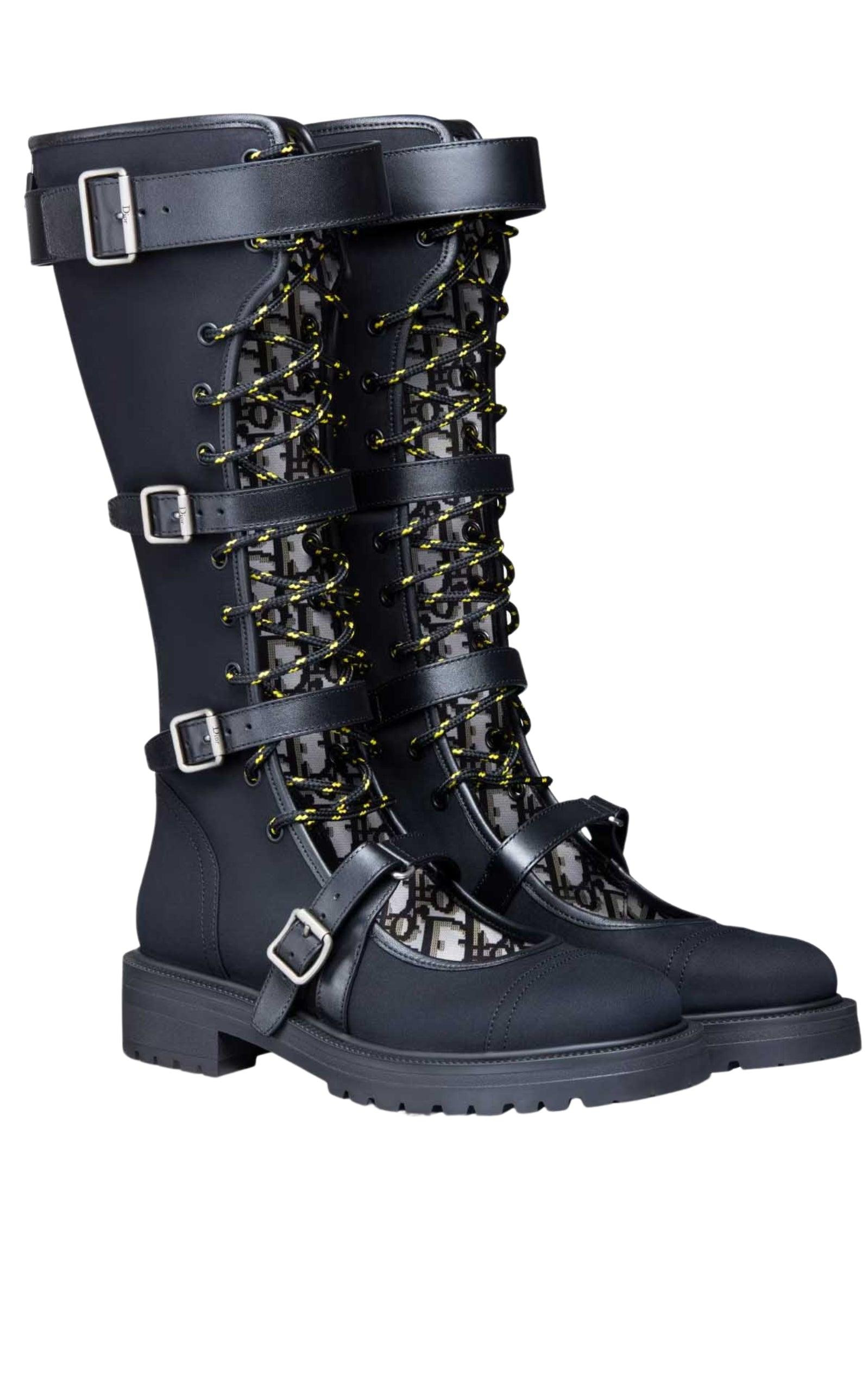 Dioranger Boots in Black Technical Fabric - 3