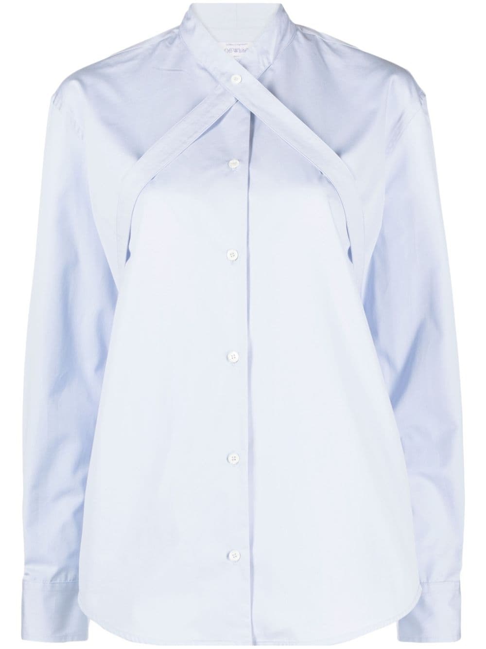 belted cotton-poplin shirt - 1