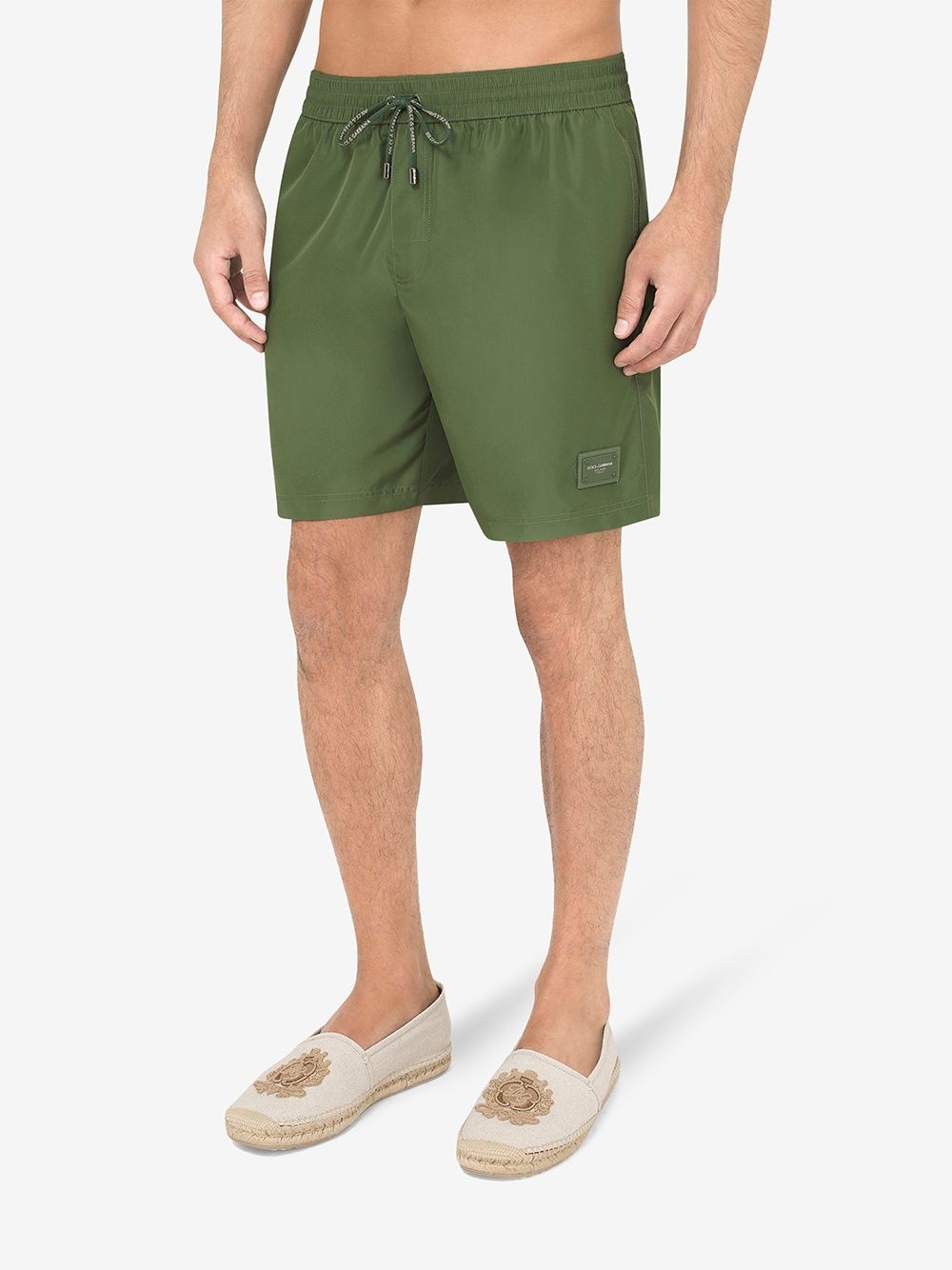 logo-plaque swim shorts - 2