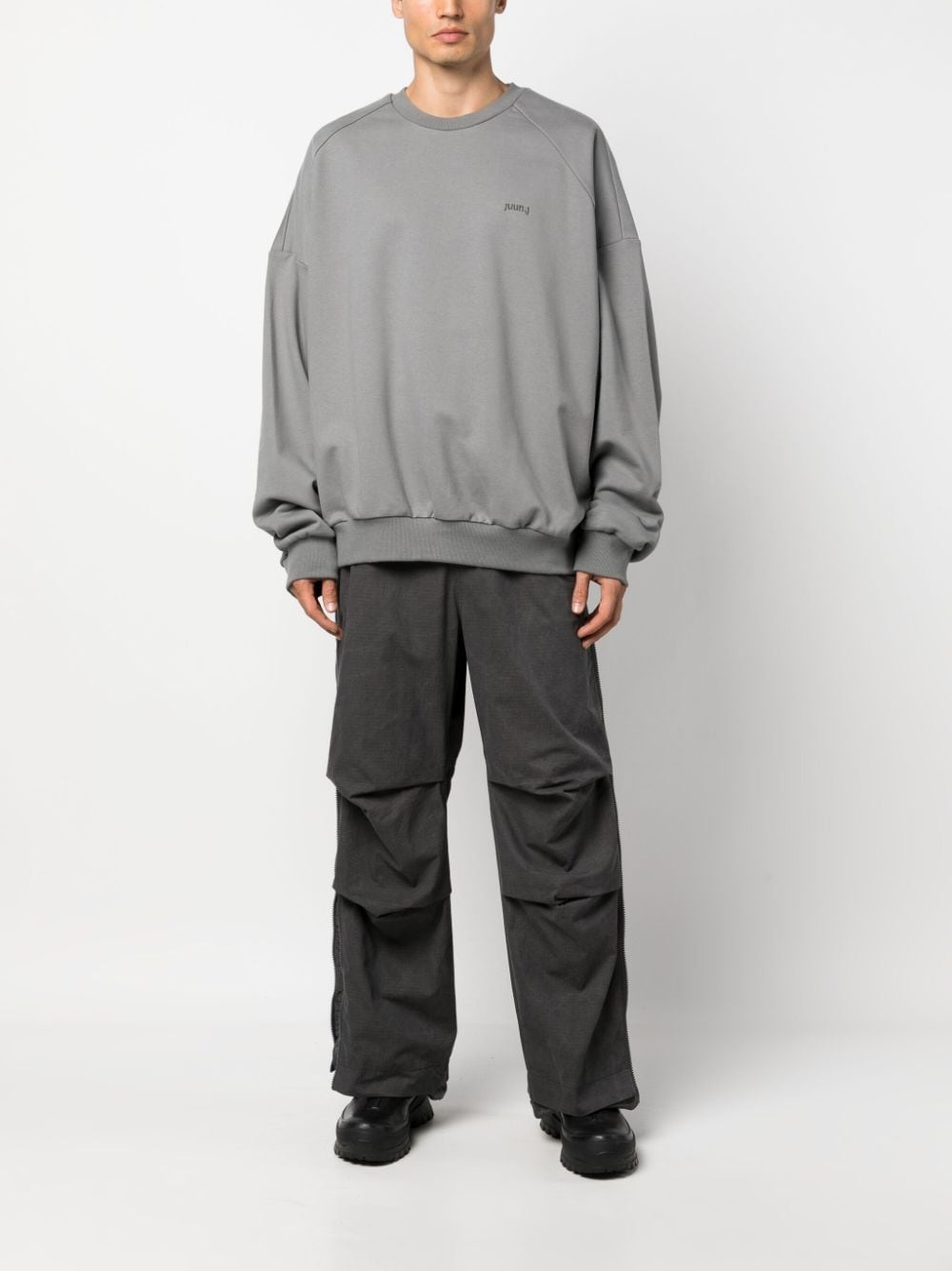 waffle-effect drawstring track pants - 2