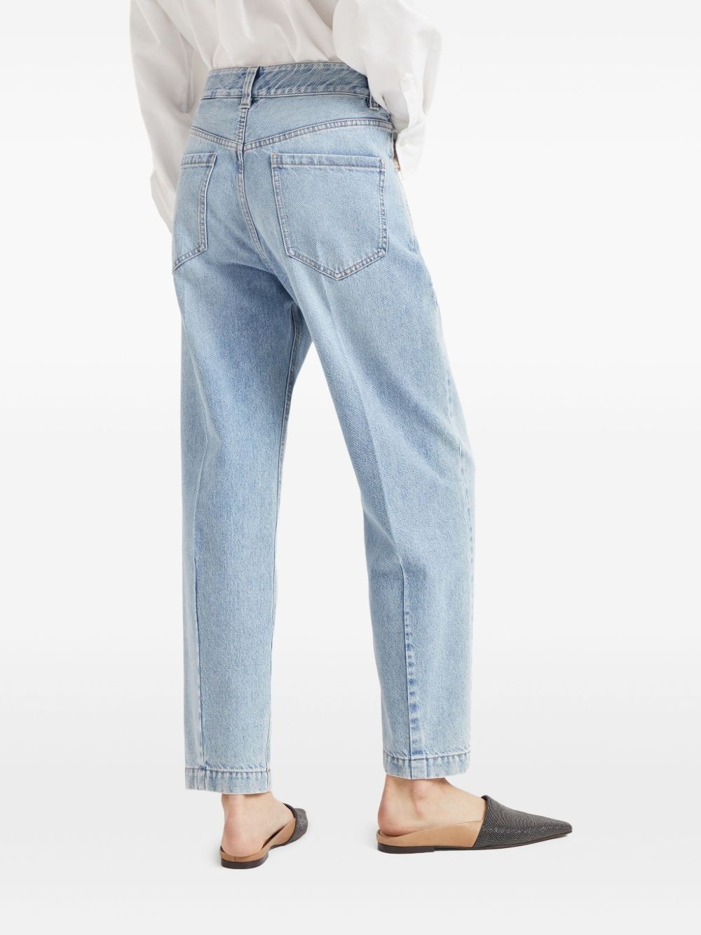 bead-embellished jeans - 4