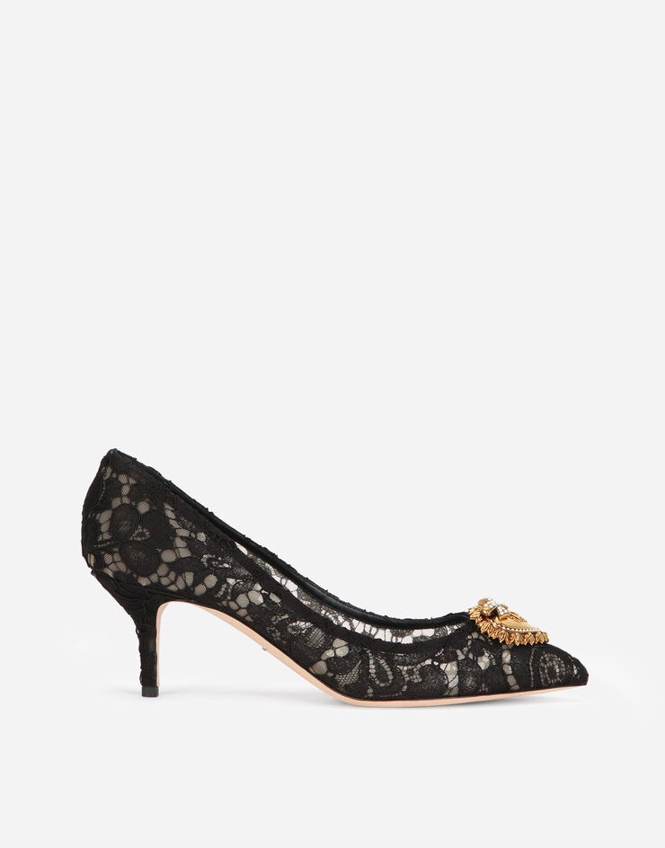 Dolce & Gabbana Taormina lace pumps with Devotion heart