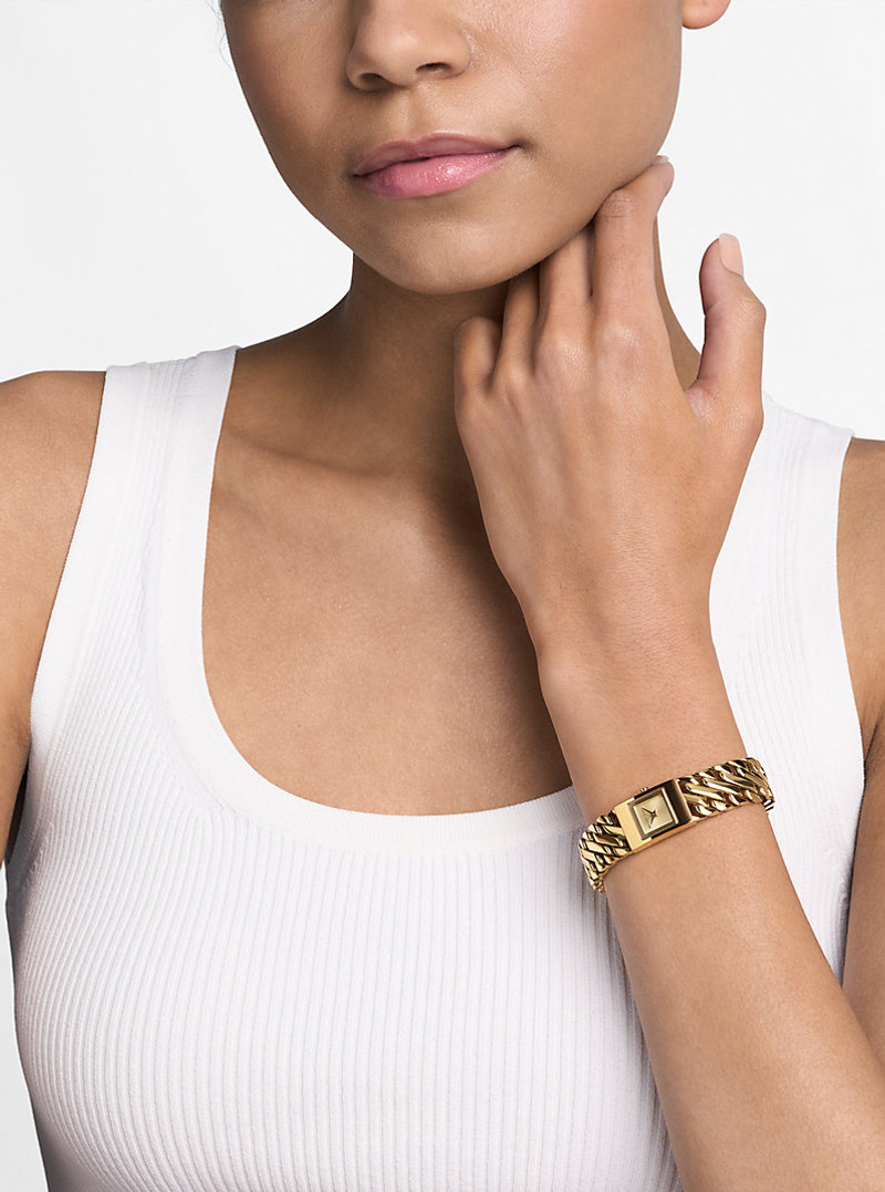Mini Darrington Gold-Tone Chain-Link Watch 4