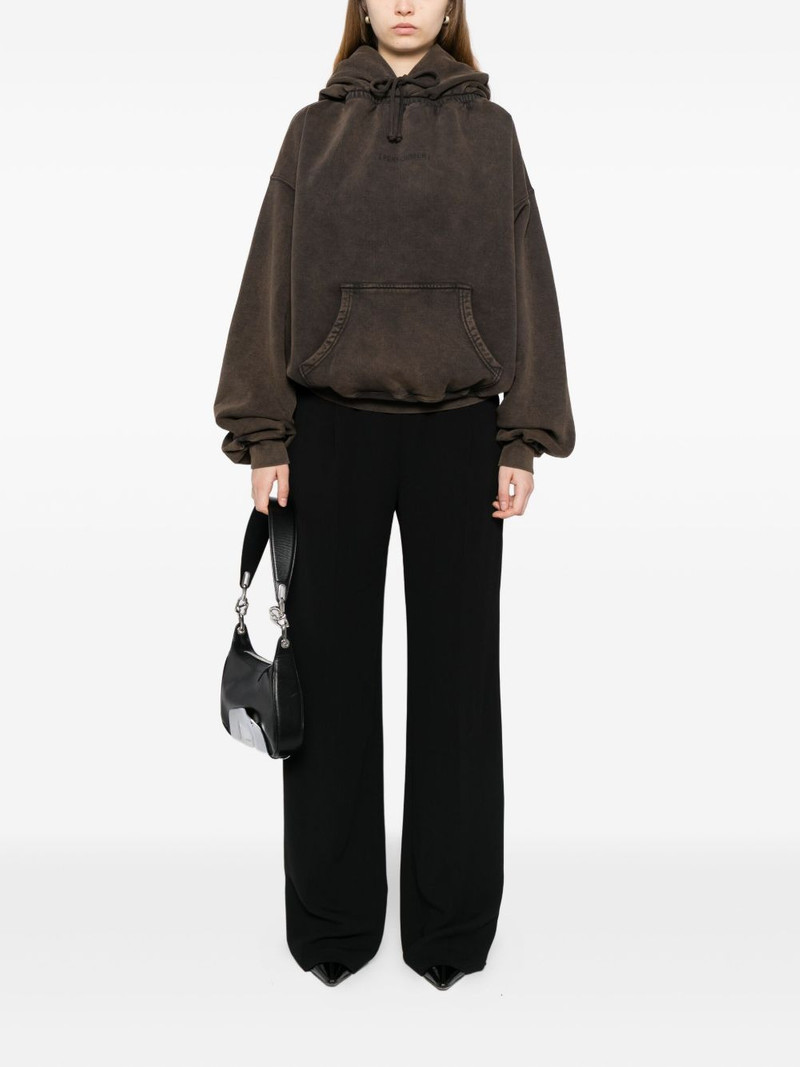 ALAINPAUL gathered neckline hoodie outlook