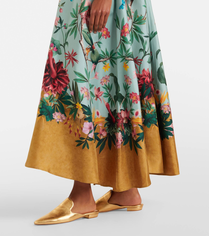Magnifico floral silk twill maxi dress 5